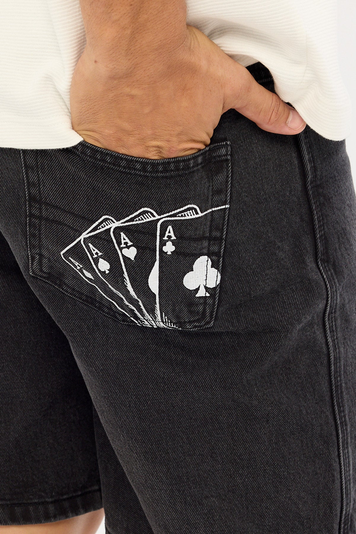 Common Need Slots Denim Jort Storm Black - Image 7