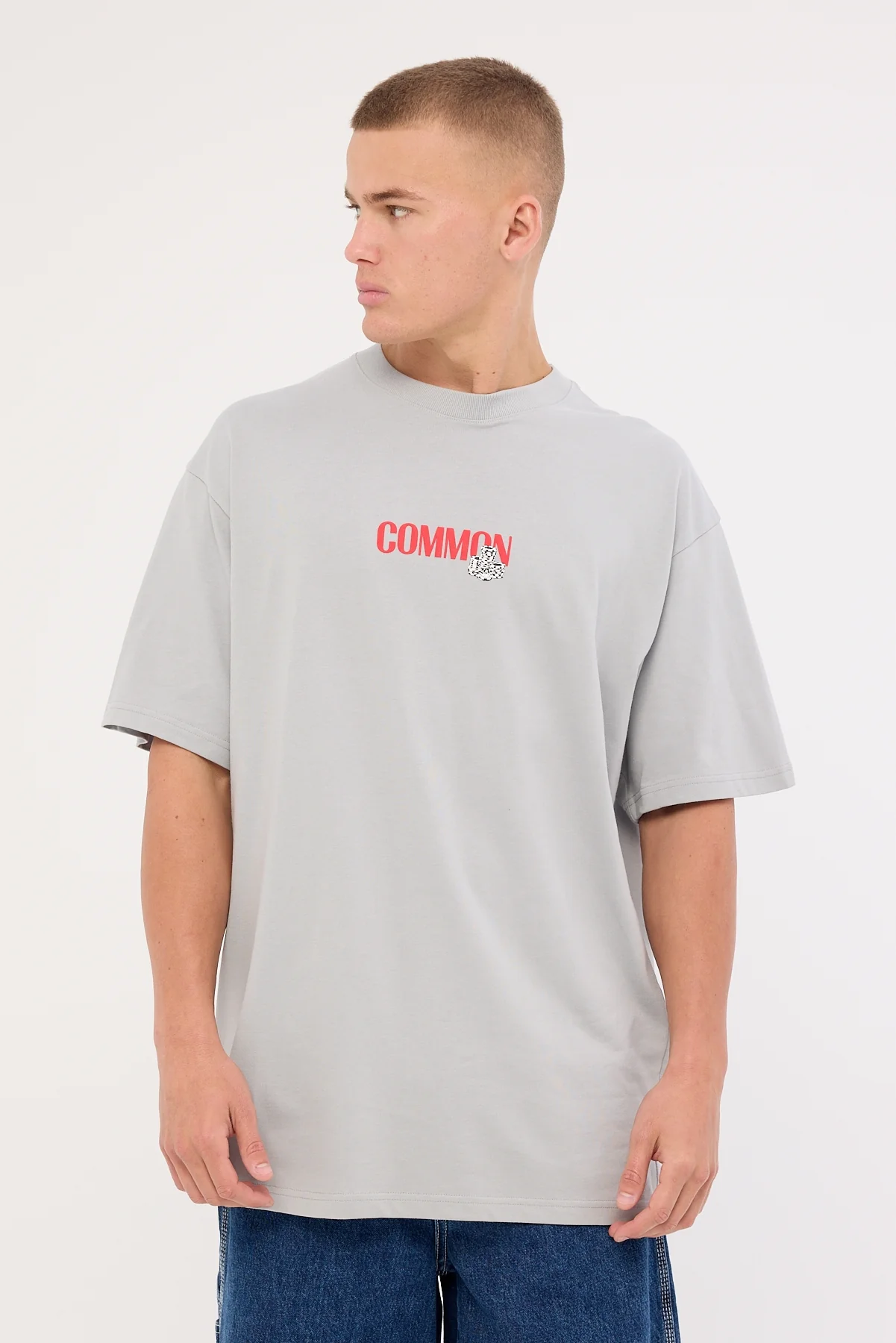 Common Need Slots Heavyweight Boxy Tee Ice Grey - Image 3
