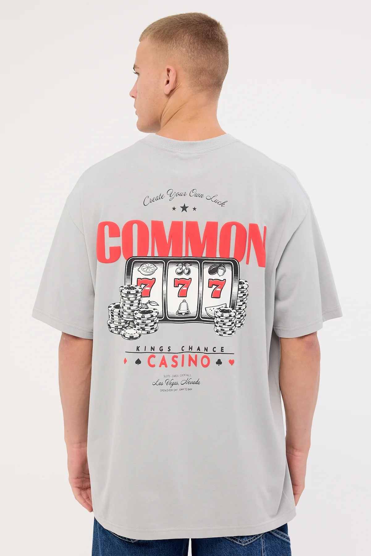 Common Need Slots Heavyweight Boxy Tee Ice Grey - Image 6