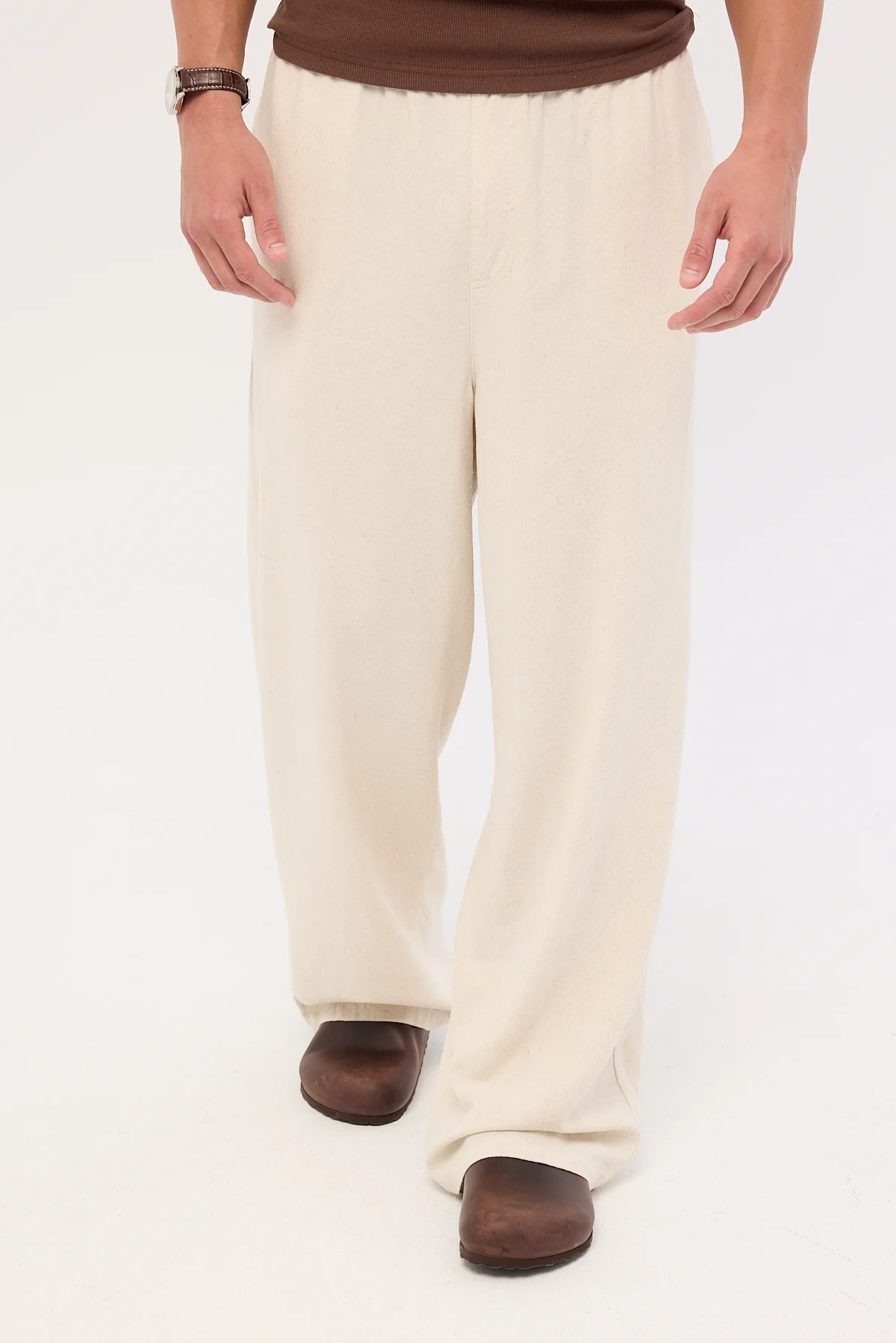 Common Need Sorrento Baggy Linen Pant Oatmeal - Image 2
