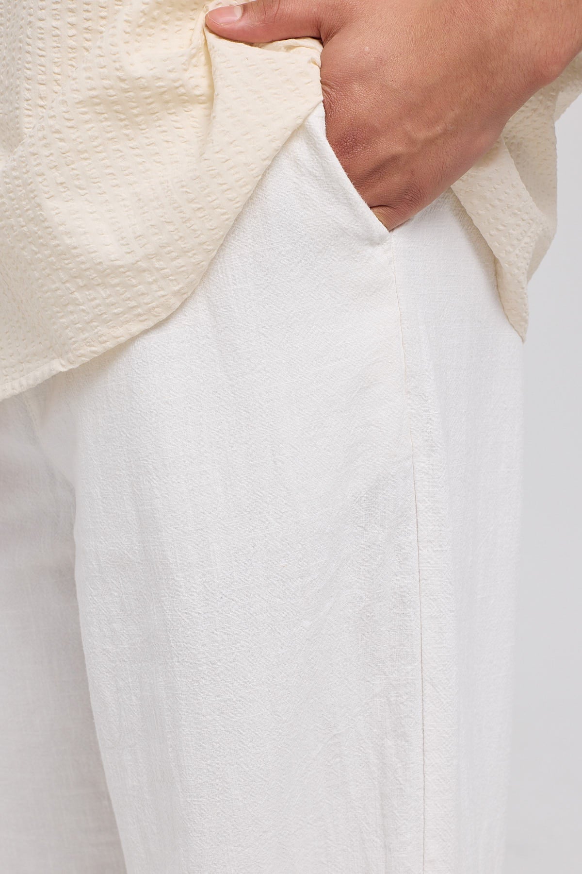 Common Need Sorrento Baggy Linen Pant White - Image 5