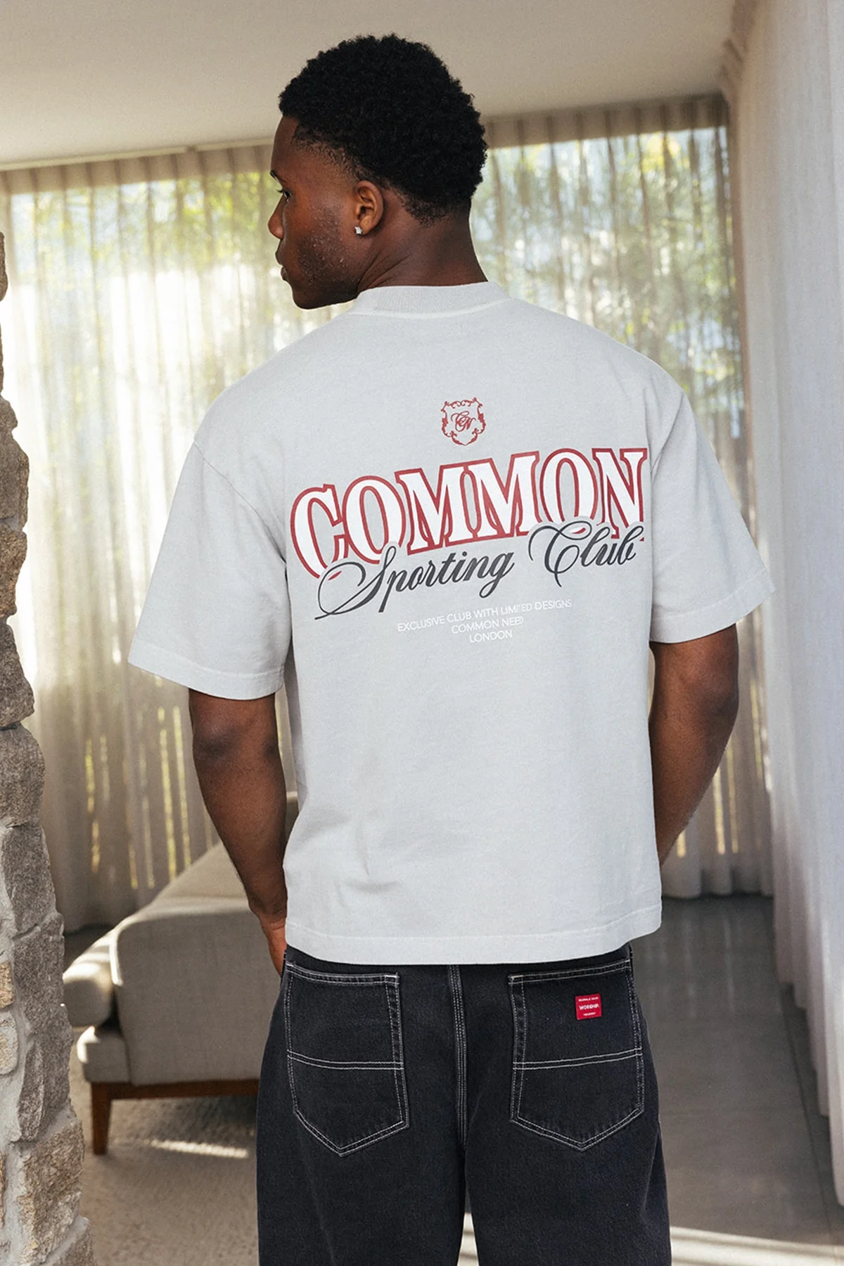 Common Need Sporting Brushed Easy Tee Washed Ice Grey