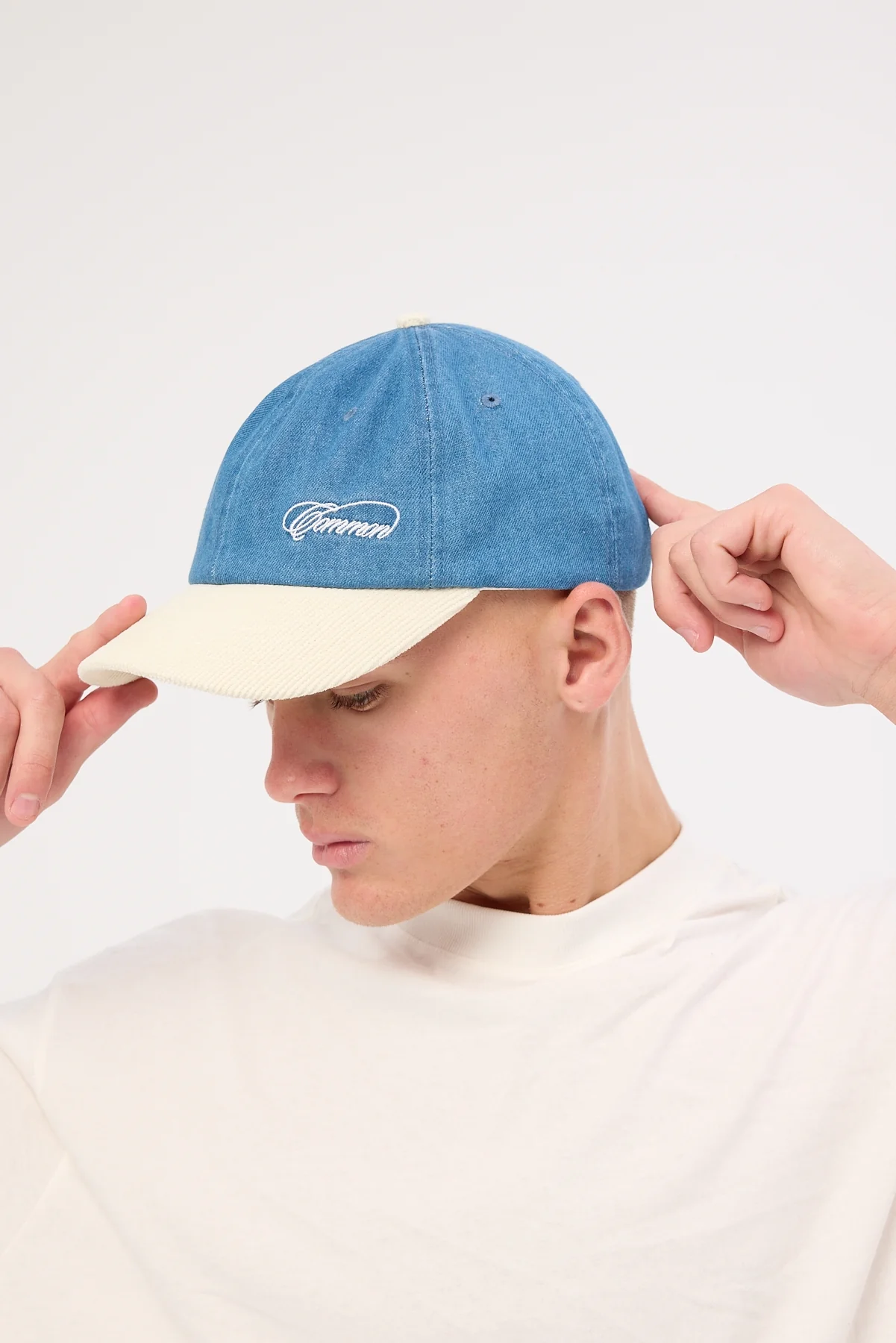 Common Need Sprig Denim Mid Profile Cap Ocean Blue/Off White - Image 2