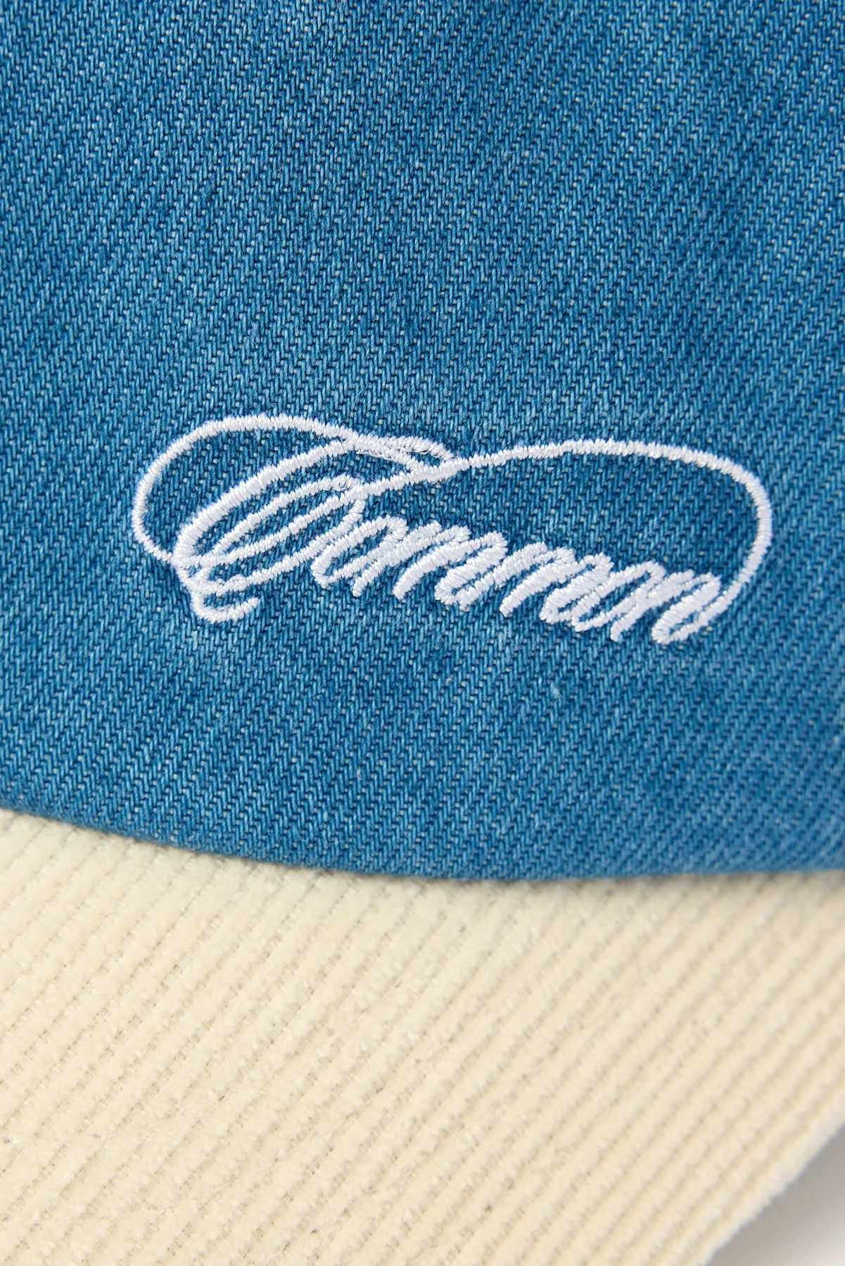 Common Need Sprig Denim Mid Profile Cap Ocean Blue/Off White - Image 3