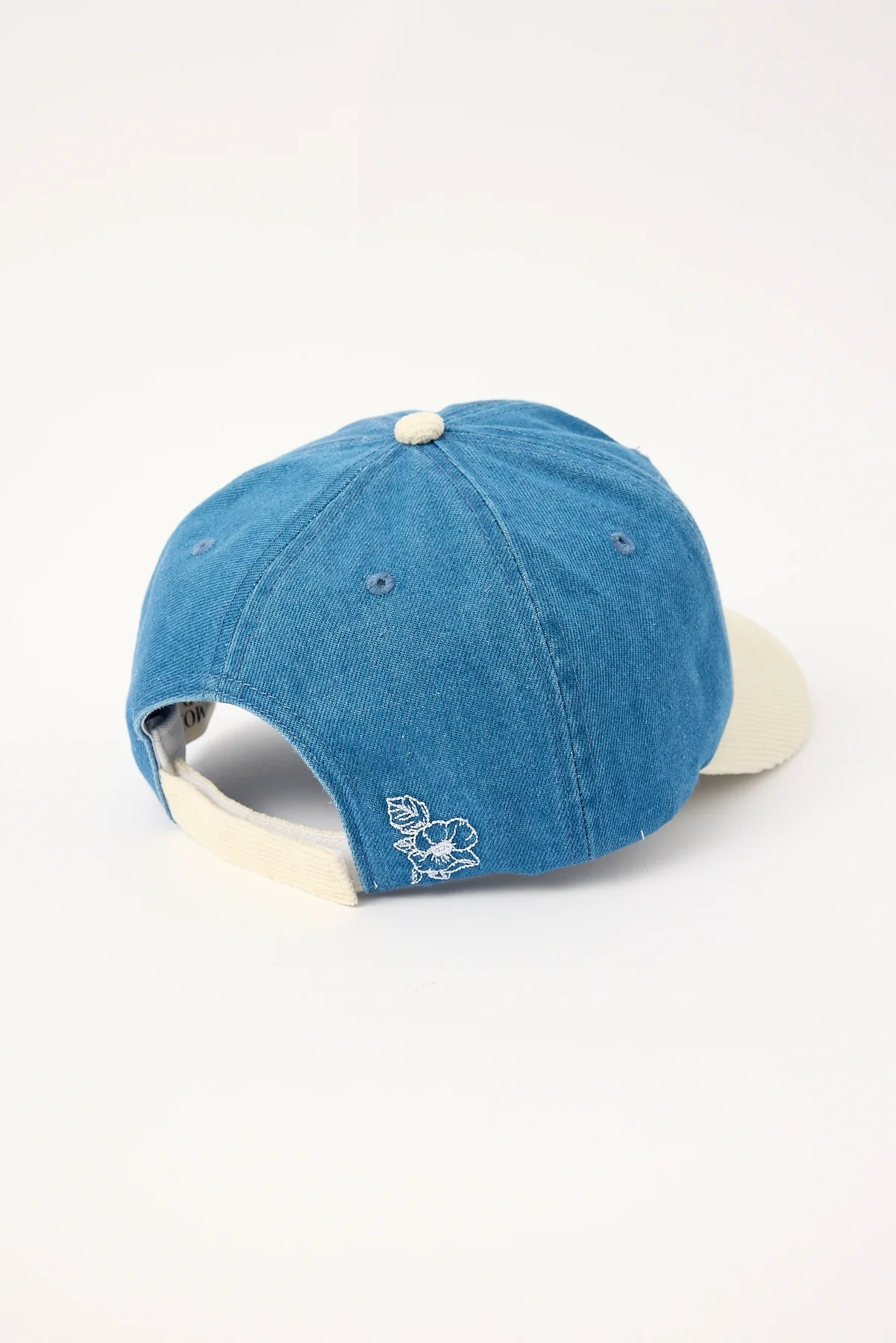 Common Need Sprig Denim Mid Profile Cap Ocean Blue/Off White - Image 5