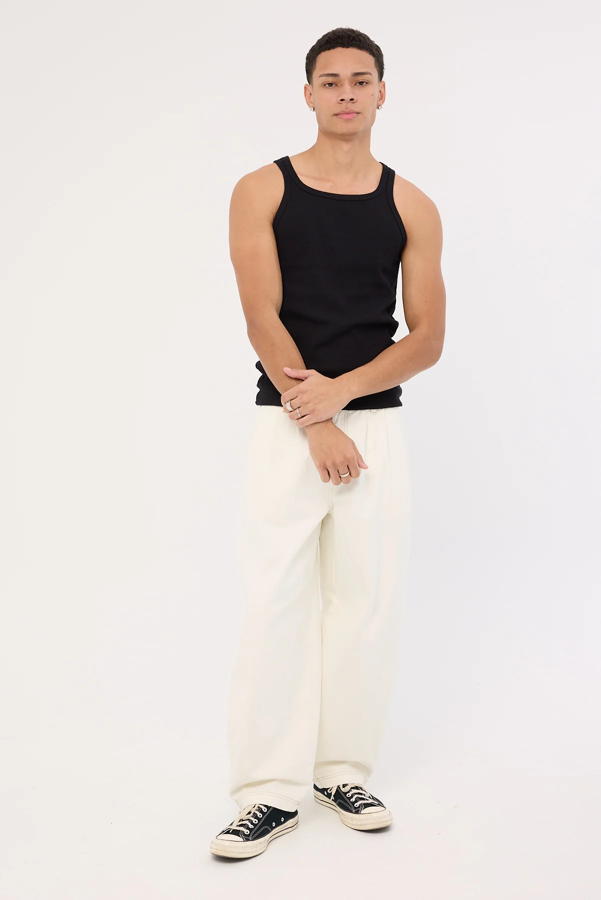 Common Need Square Neck Singlet Tank Black - Image 2