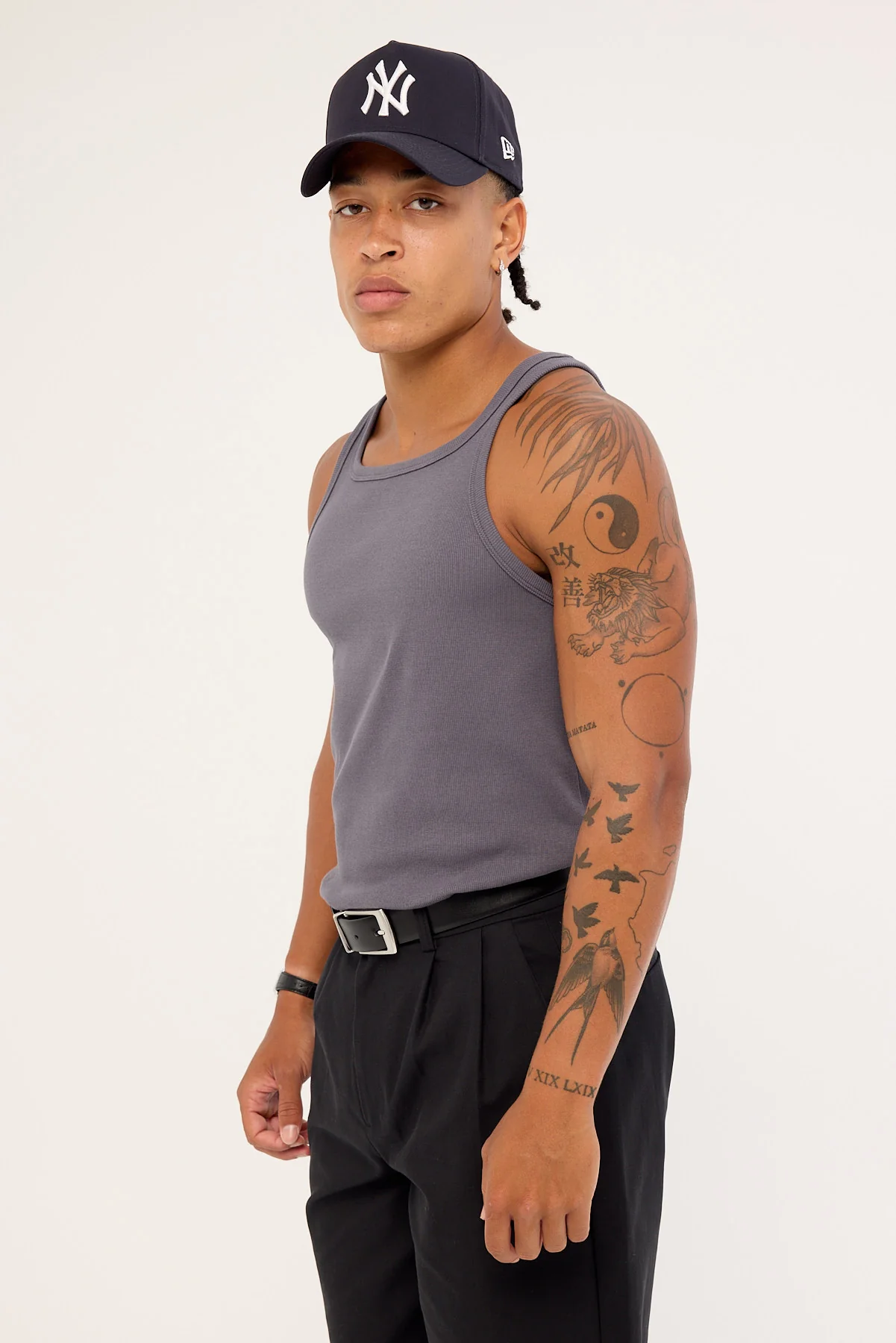 Common Need Square Neck Singlet Tank Dark Grey - Image 4