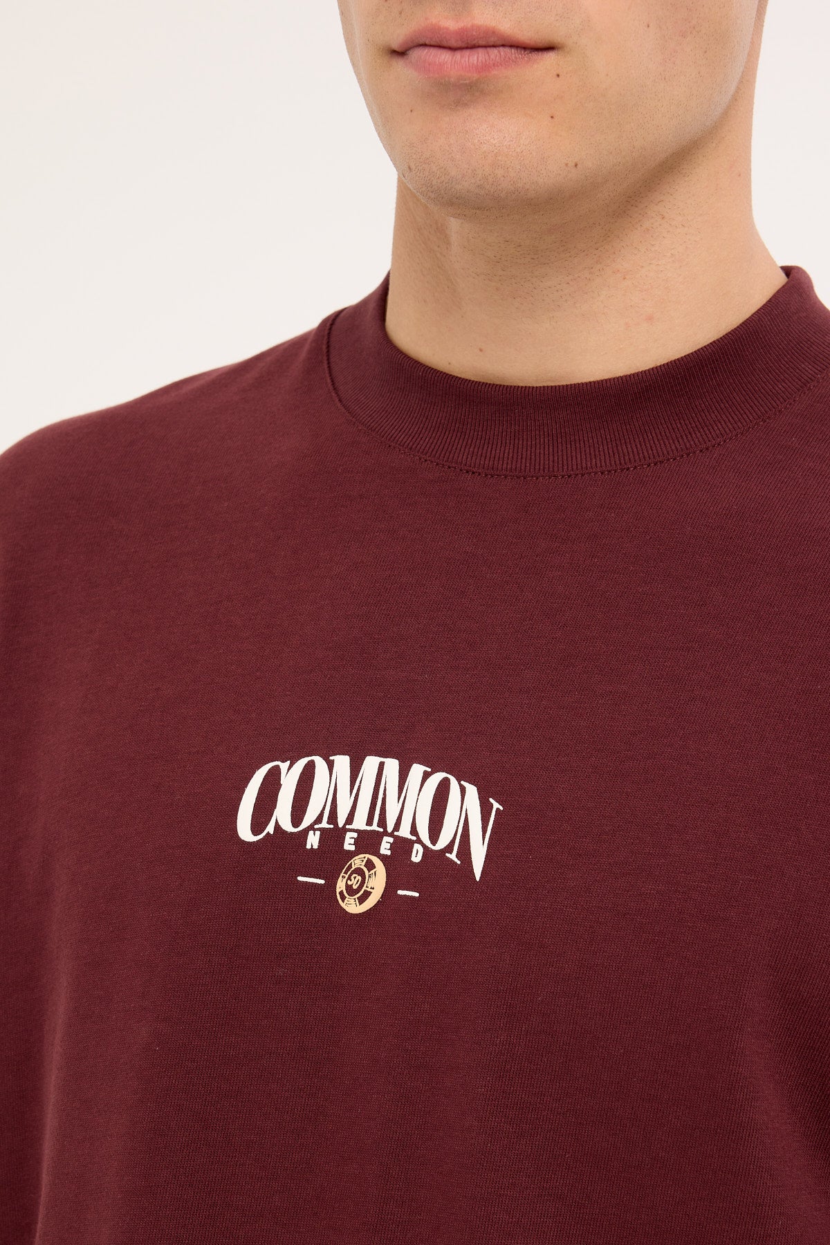 Common Need Stake Heavyweight Easy Tee Merlot - Image 4