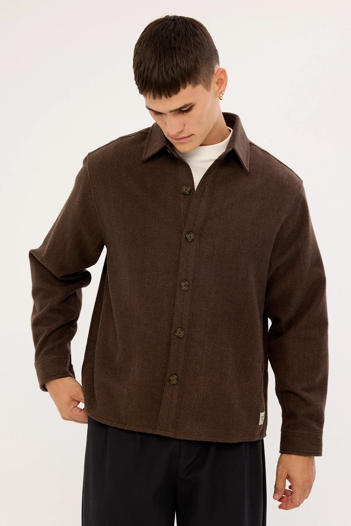Common Need Stratos Heavyweight Overshirt Dark Brown