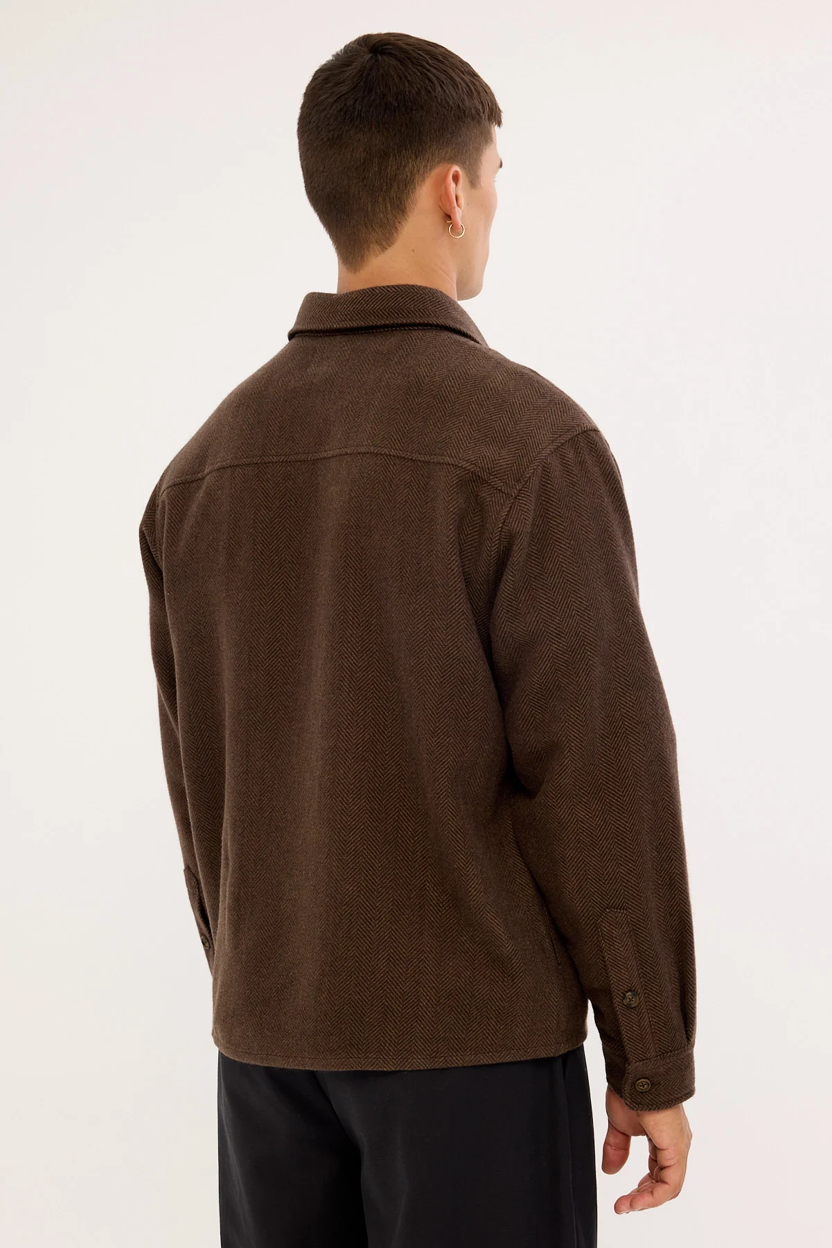 Common Need Stratos Heavyweight Overshirt Dark Brown - Image 5