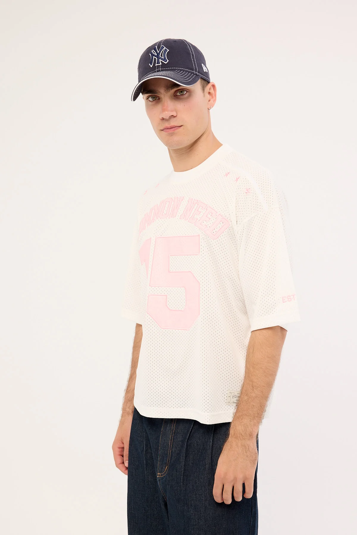 Common Need Strike Cropped Jersey White - Image 4