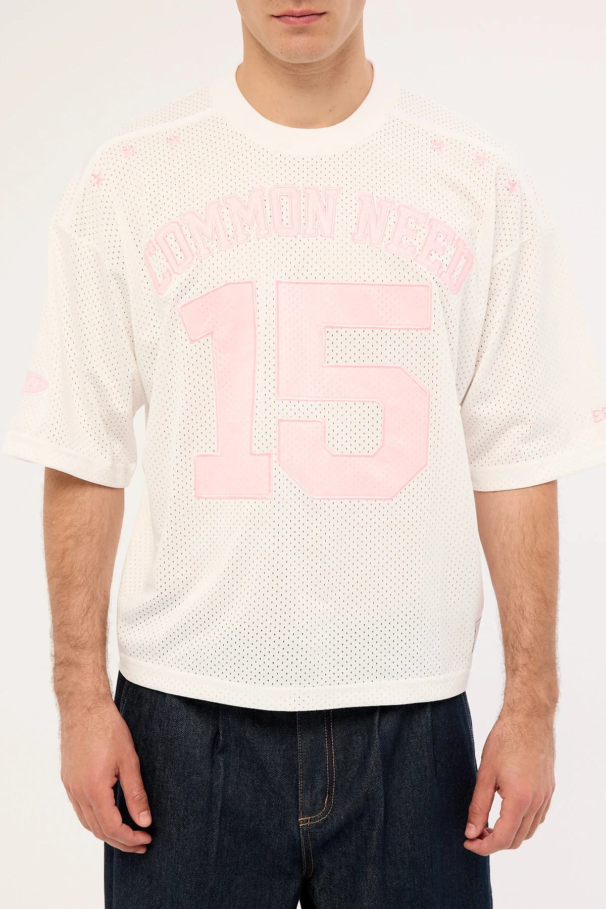 Common Need Strike Cropped Jersey White - Image 6