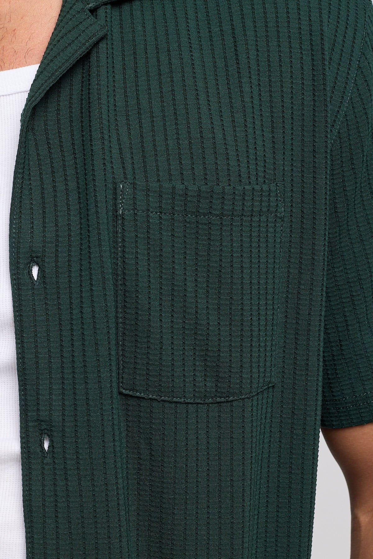 Common Need Studio Recycled Resort Shirt Dark Green - Image 5