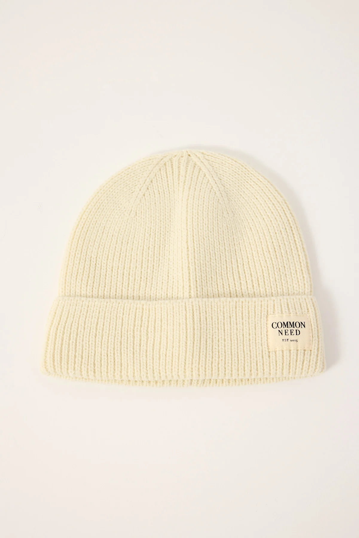 Common Need Subtle Low Profile Beanie Off White