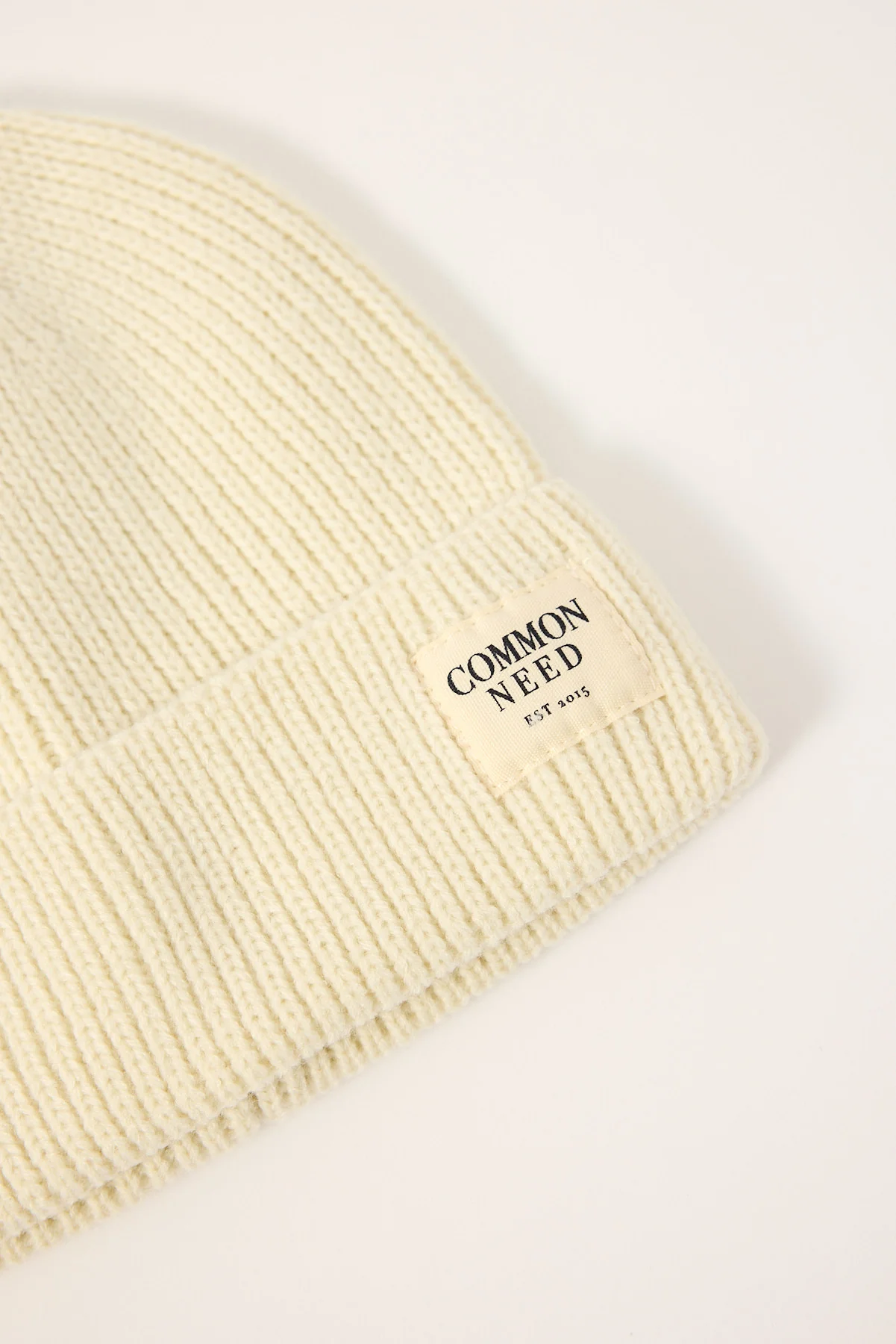 Common Need Subtle Low Profile Beanie Off White - Image 2