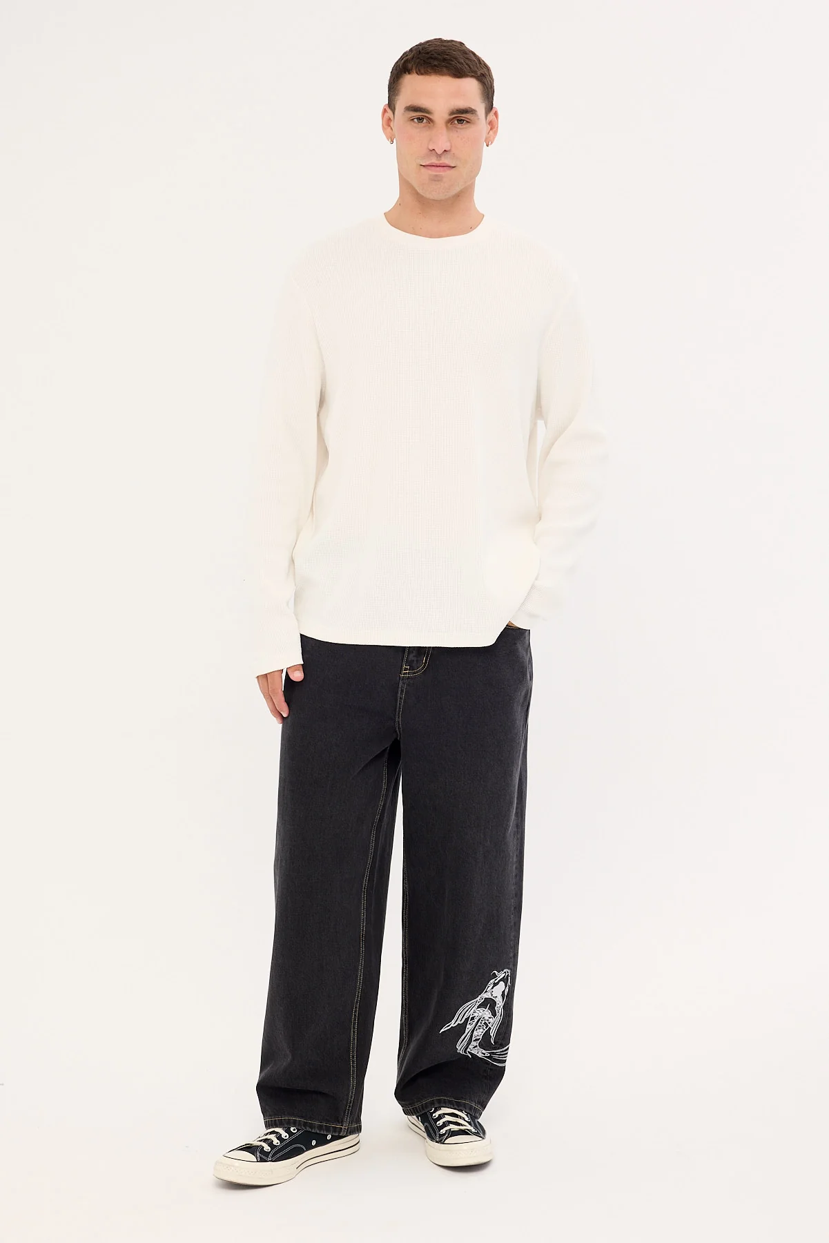 Common Need Sumi Baggy Jean Storm Black