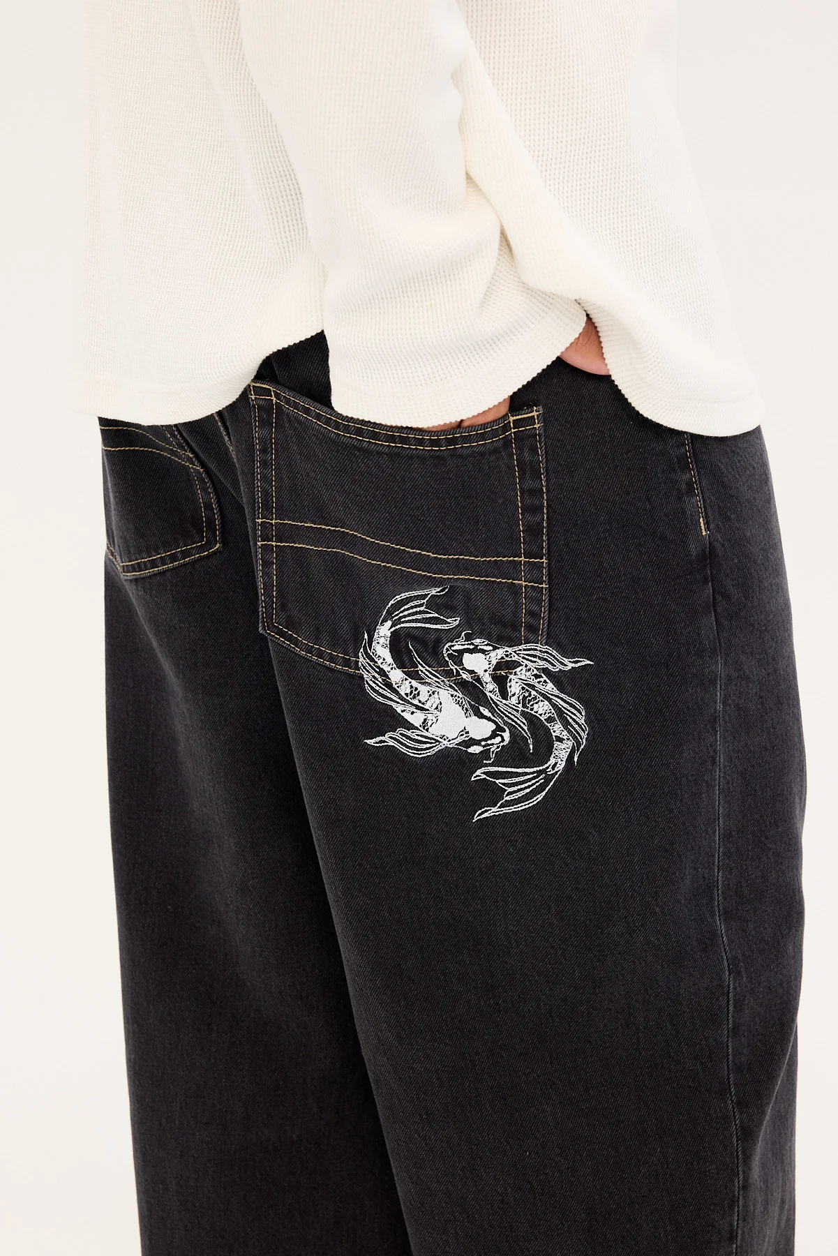 Common Need Sumi Baggy Jean Storm Black - Image 6