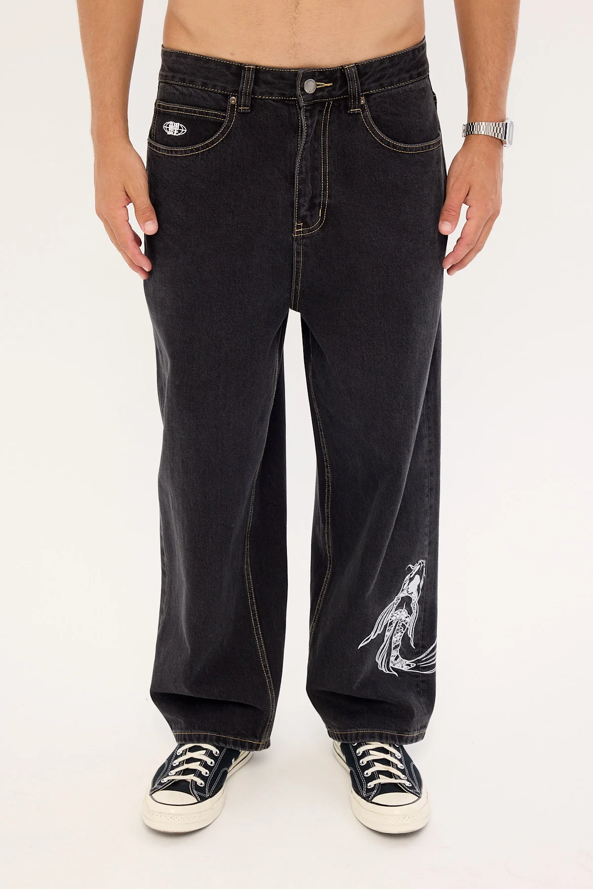 Common Need Sumi Baggy Jean Storm Black - Image 8