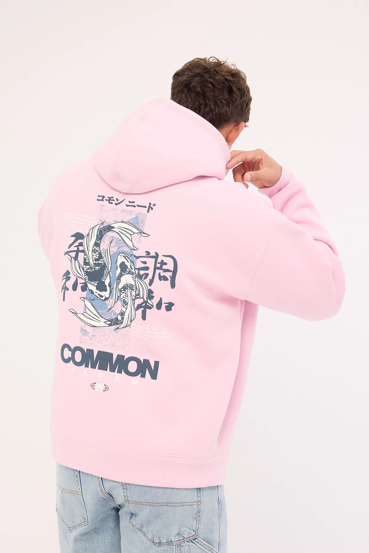 Common Need Sumi Boxy Hoodie Pale Pink