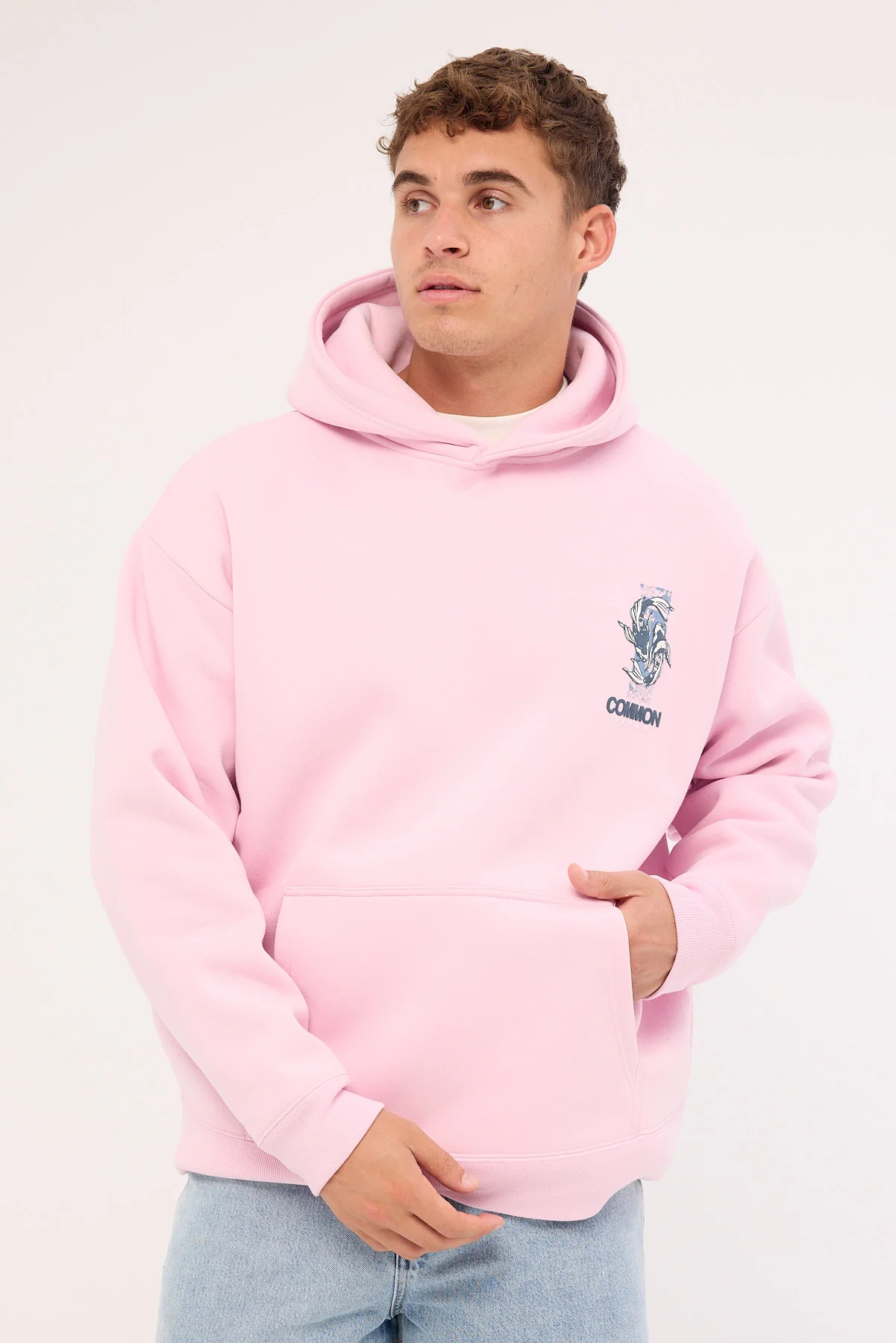 Common Need Sumi Boxy Hoodie Pale Pink - Image 3
