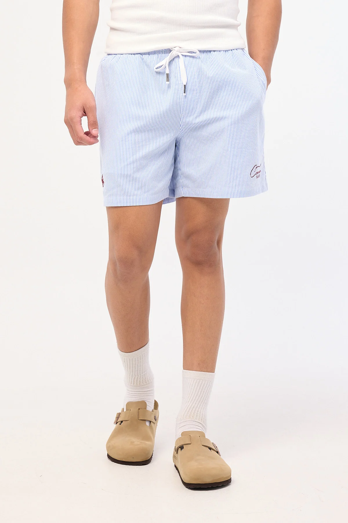 Common Need Swallows Cotton Short Blue Stripe - Image 2