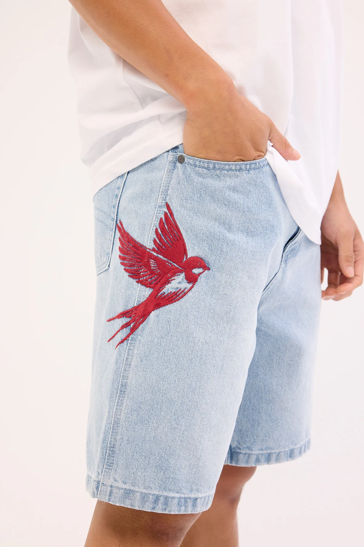 Common Need Swallows Denim Jort Haze Blue Denim - Image 7