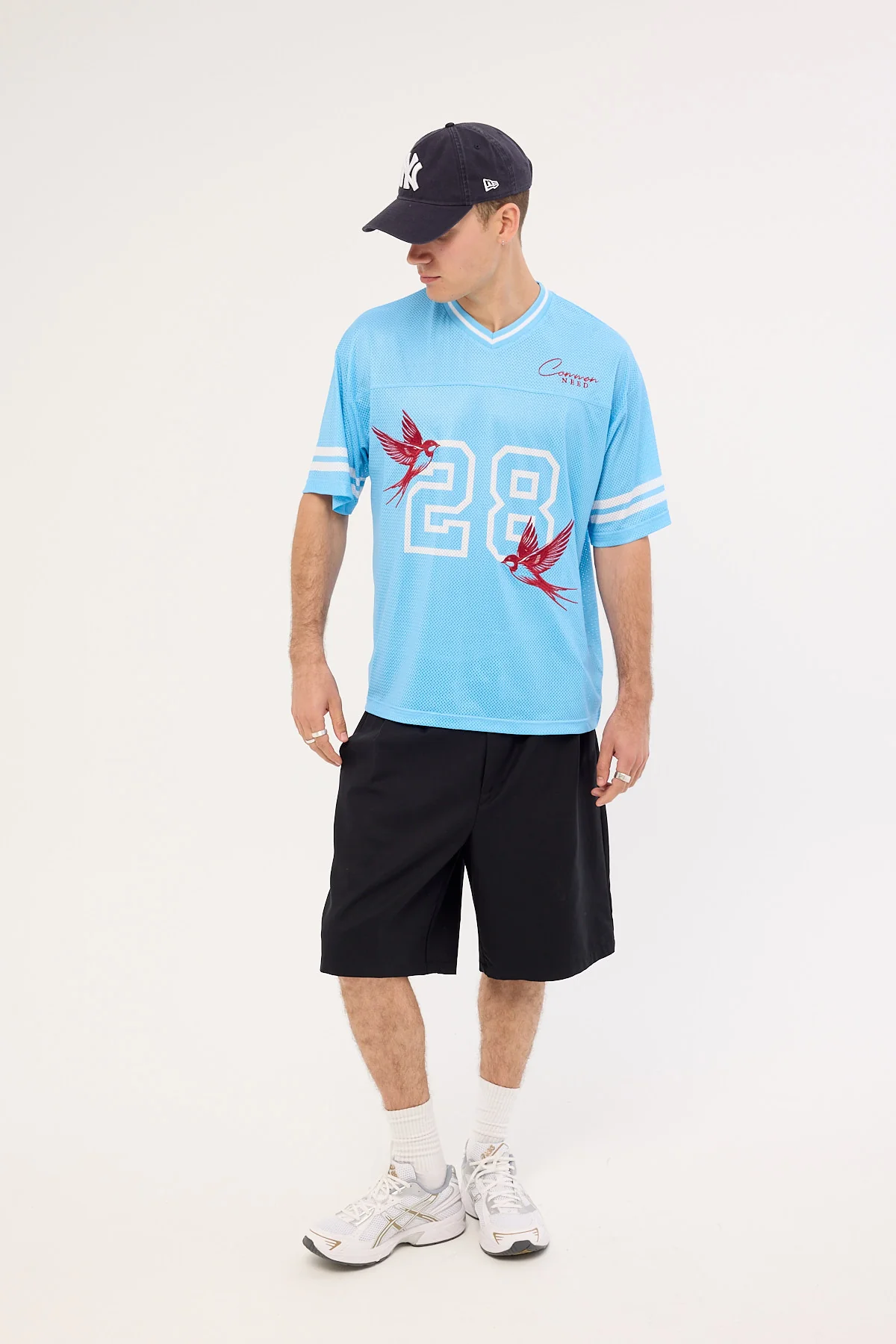 Common Need Swallows V-Neck Jersey Powder Blue - Image 3