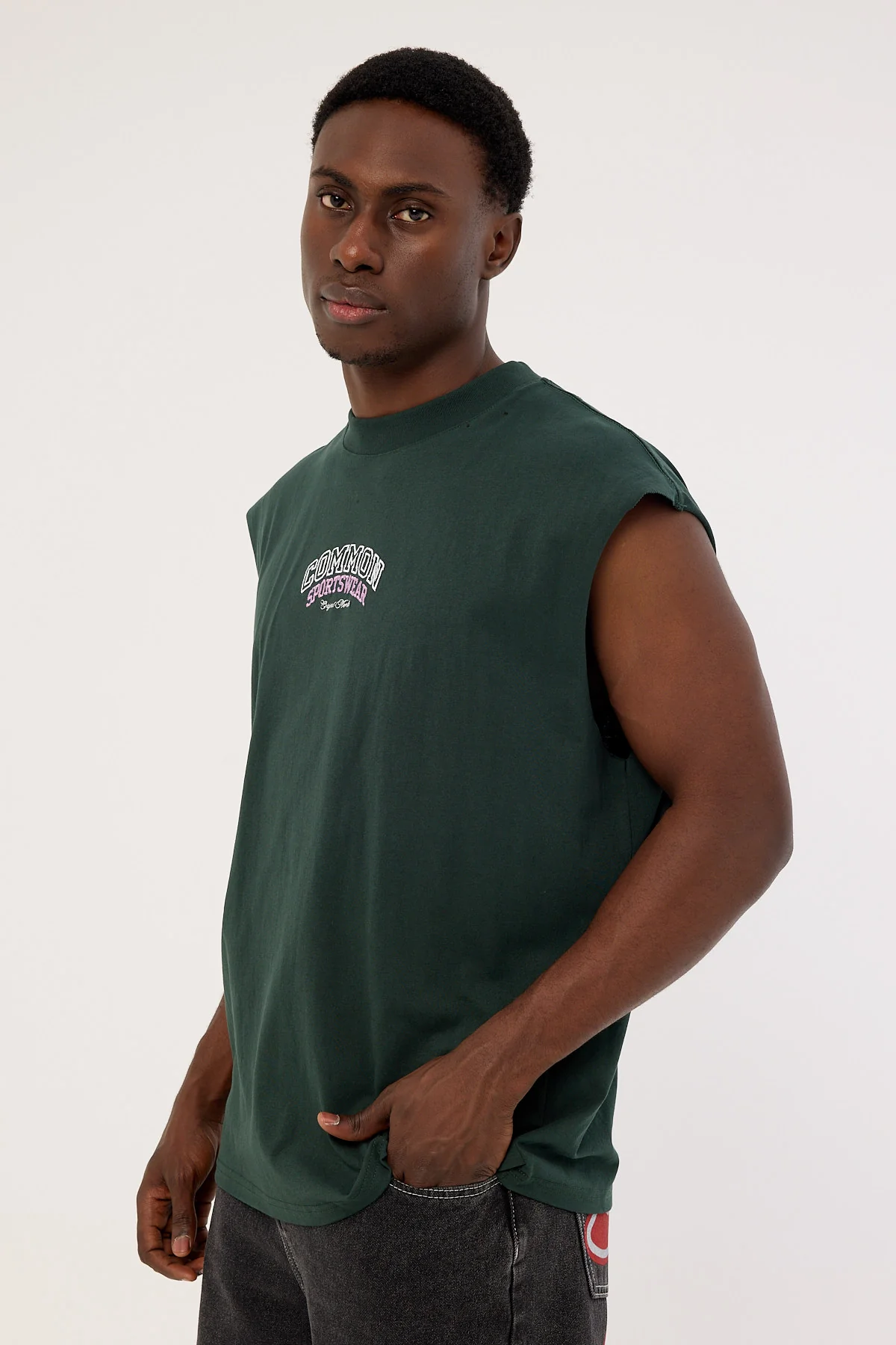 Common Need Tackle Muscle Tank Dark Green - Image 4