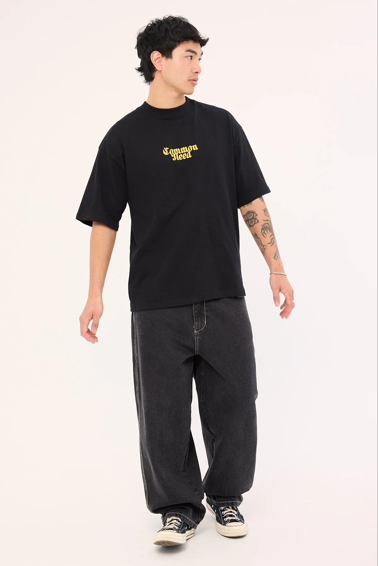 Common Need Themis Heavyweight Easy Tee Black - Image 3