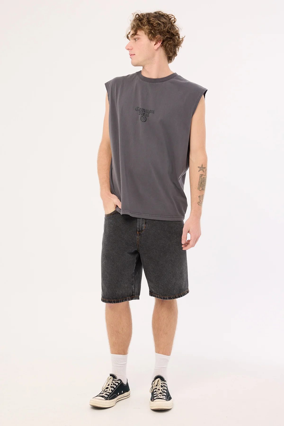 Common Need Themis Muscle Tank Washed Black - Image 3