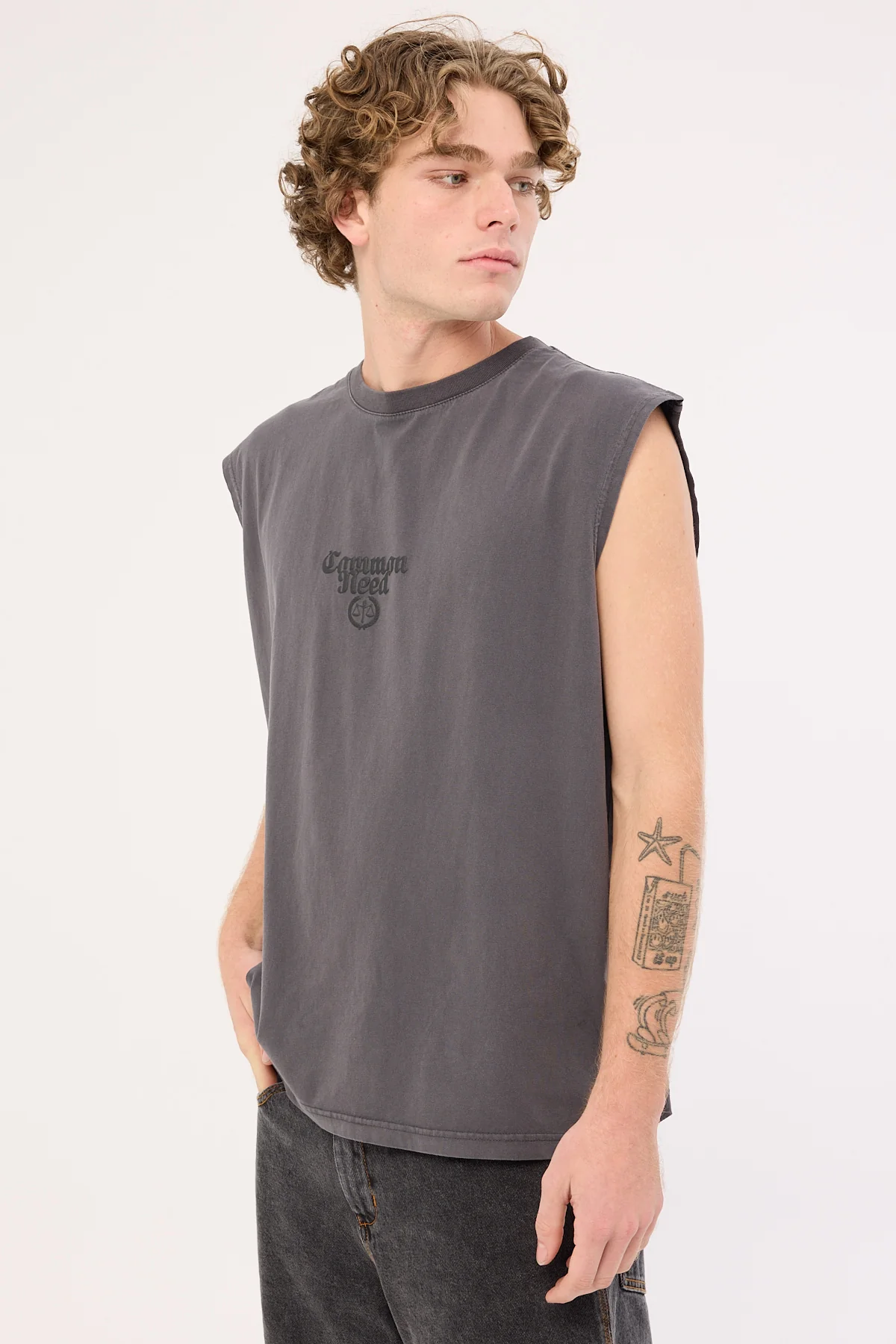 Common Need Themis Muscle Tank Washed Black - Image 5