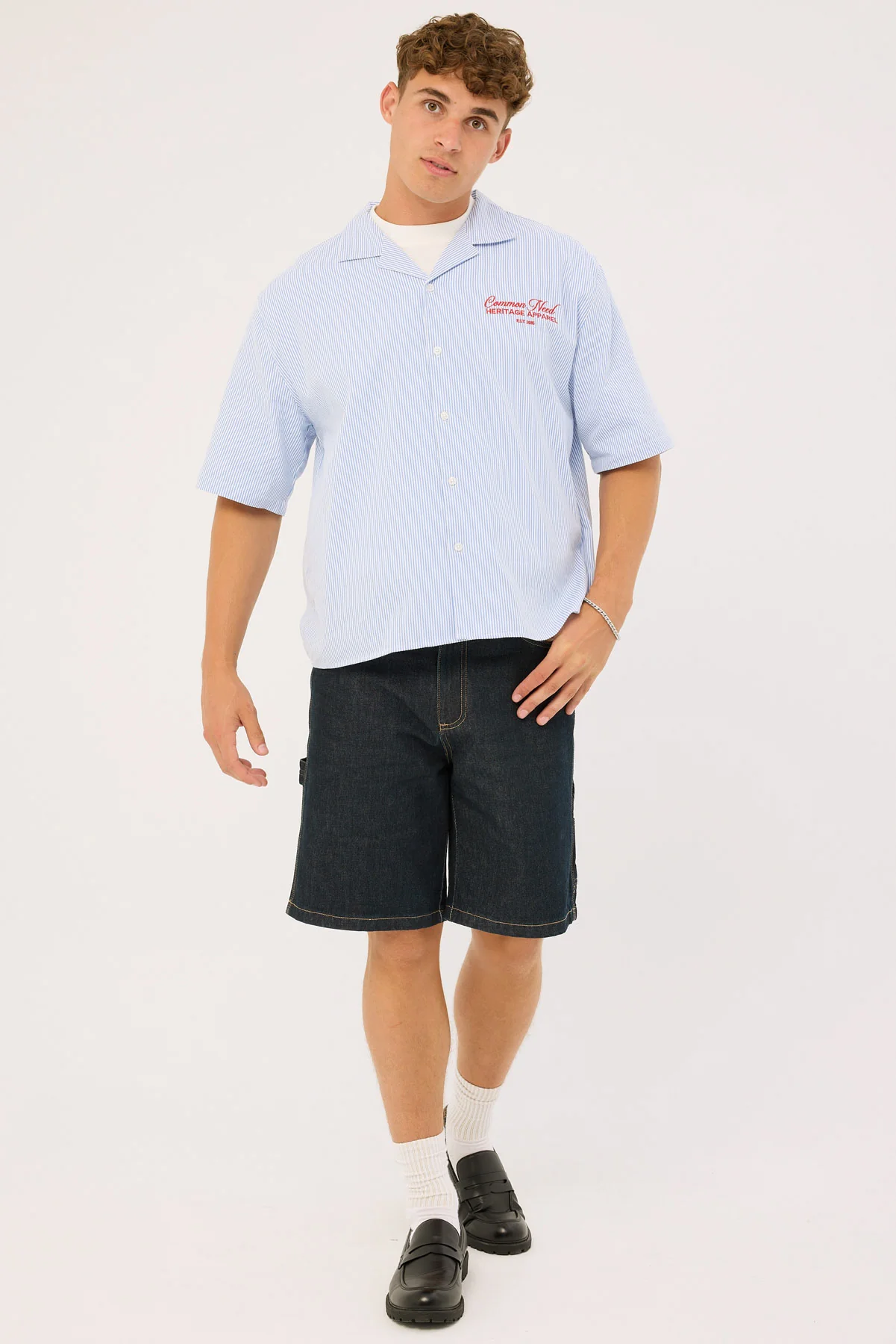 Common Need Thiago Carpenter Short Rinse Indigo - Image 3