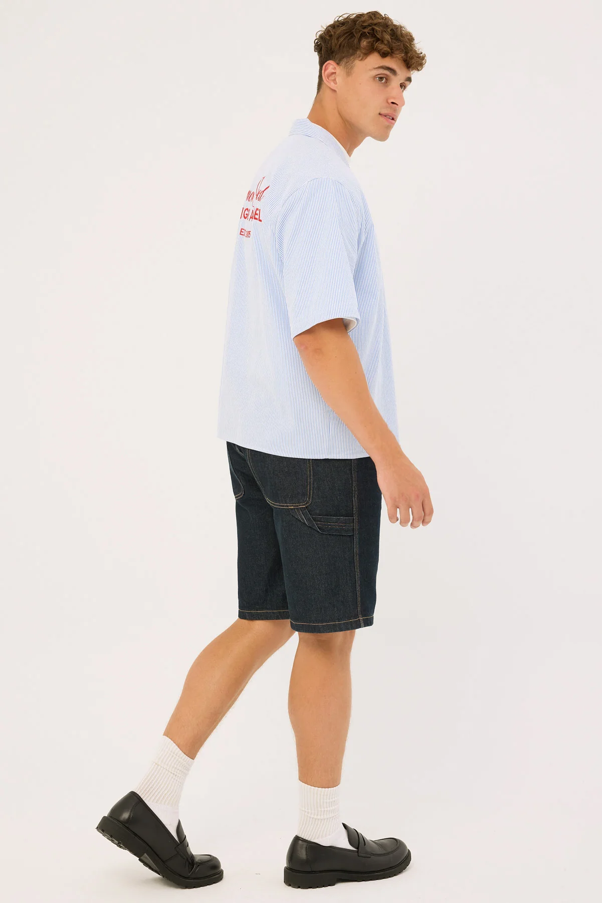 Common Need Thiago Carpenter Short Rinse Indigo - Image 5