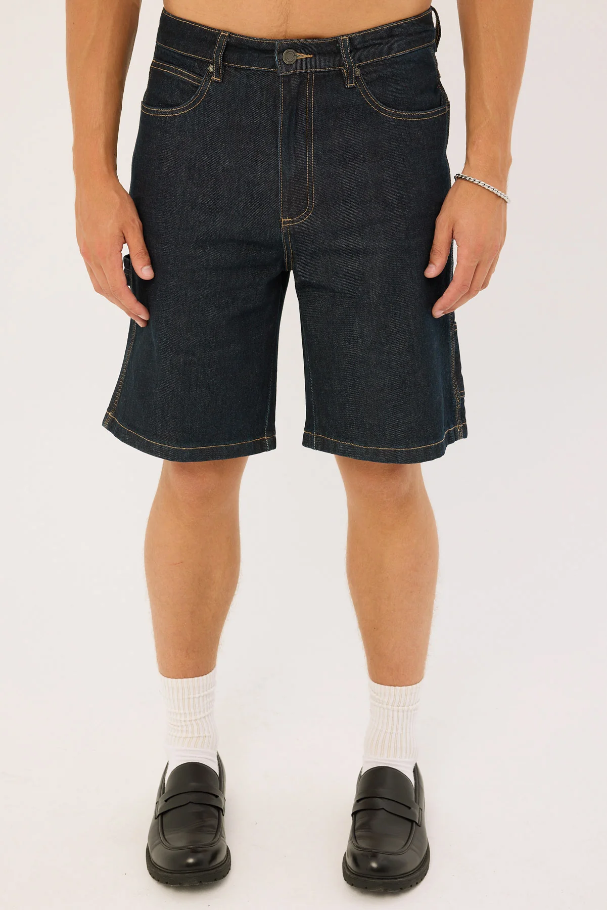 Common Need Thiago Carpenter Short Rinse Indigo - Image 7