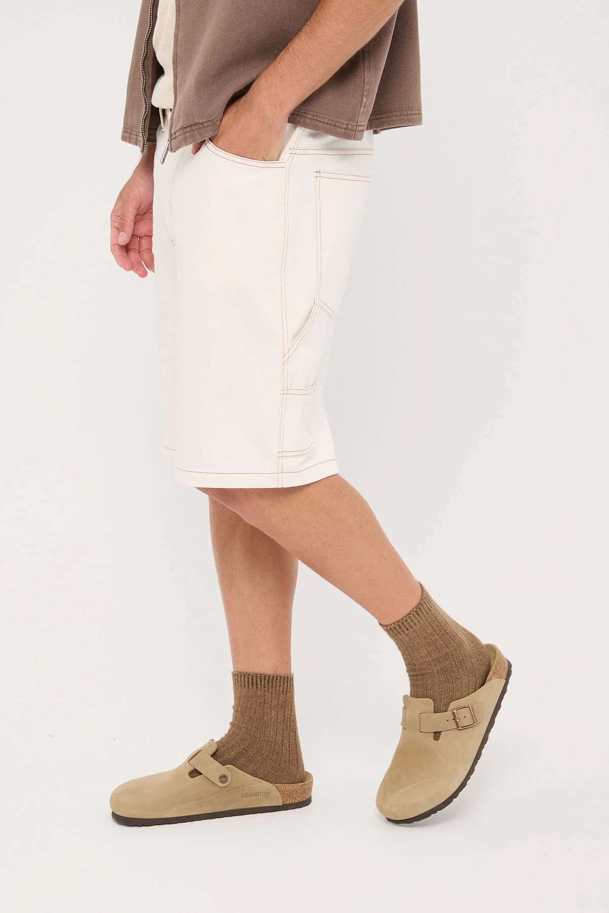Common Need Thiago Carpenter Short White/Tobacco - Image 4