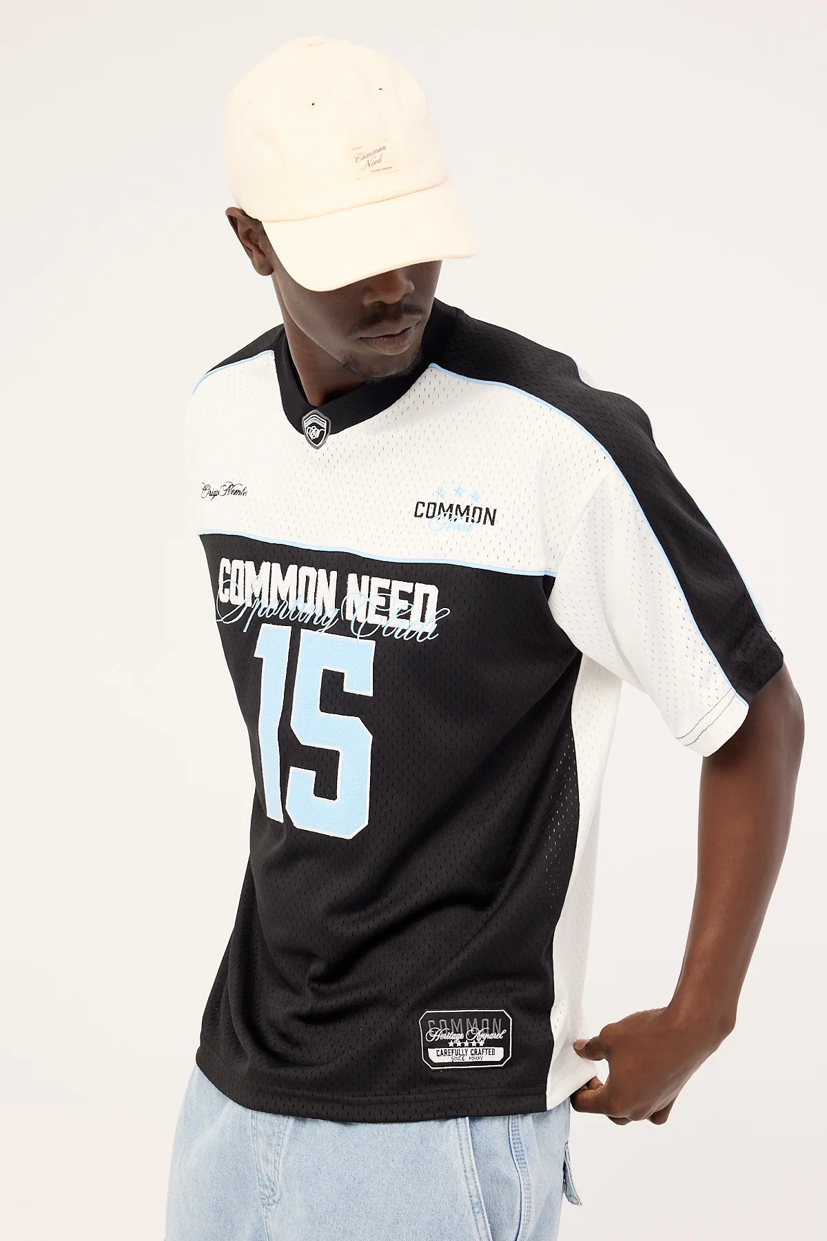 Common Need Timeout V Neck Jersey Black/Grey - Image 5