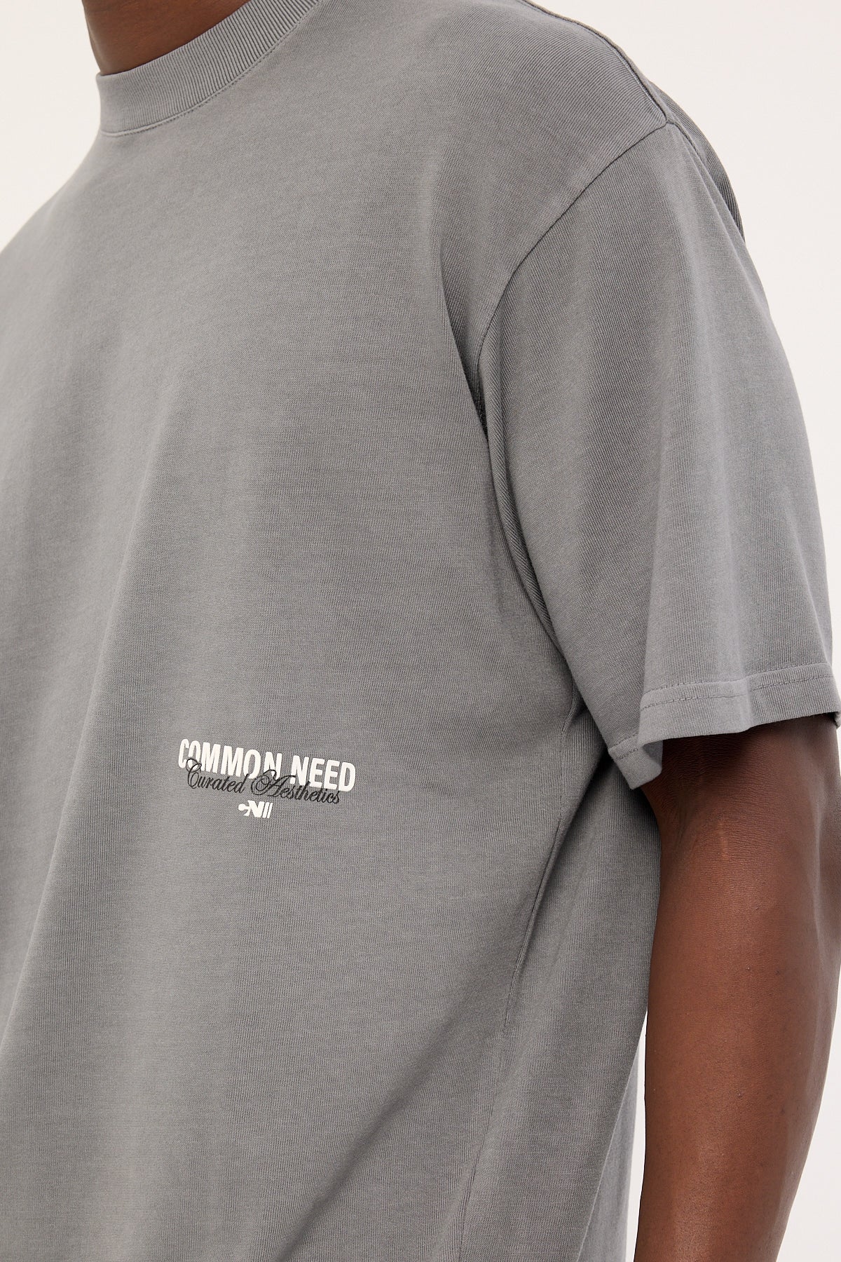 Common Need Toned Heavyweight Boxy Tee Acid Grey - Image 5
