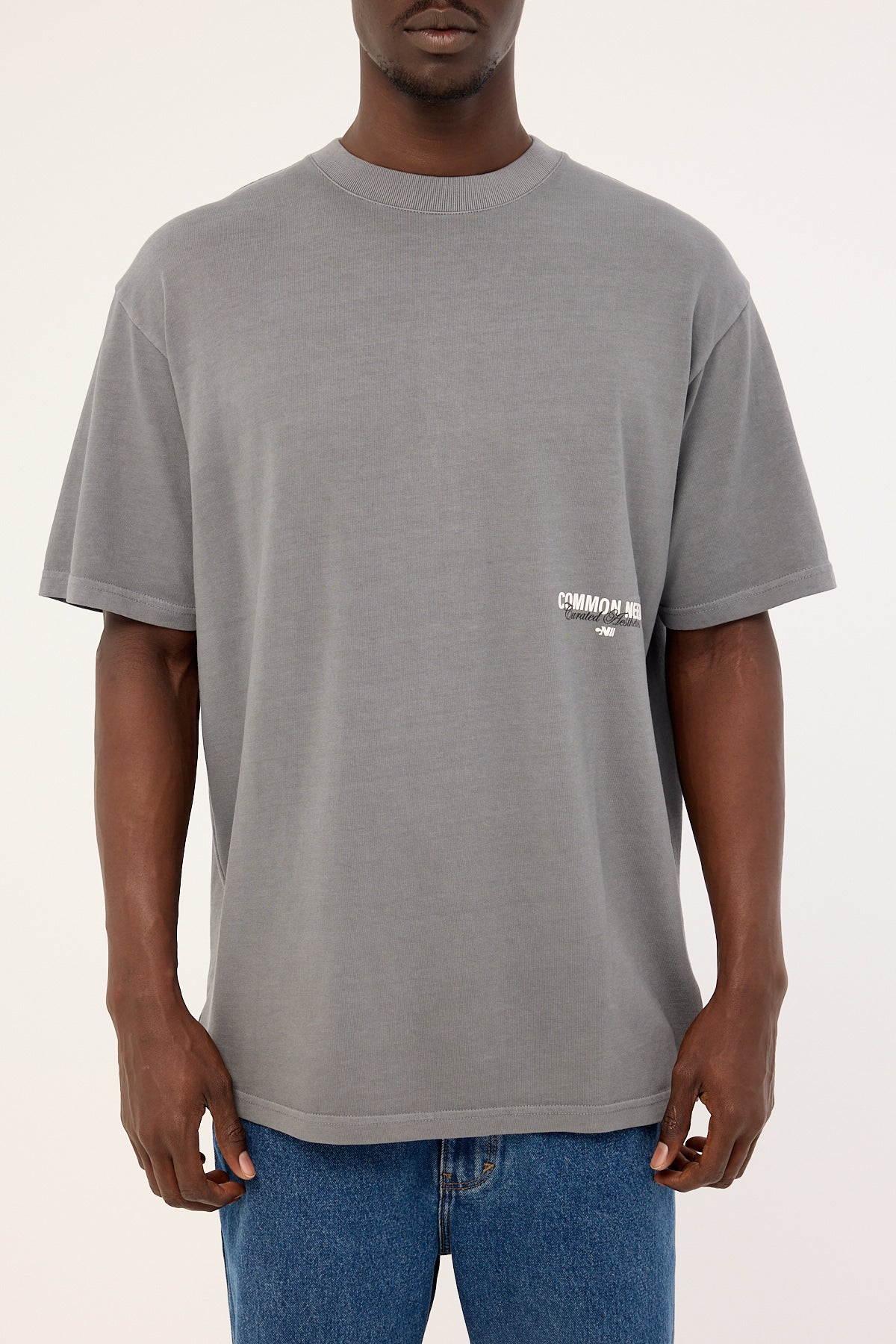 Common Need Toned Heavyweight Boxy Tee Acid Grey - Image 6