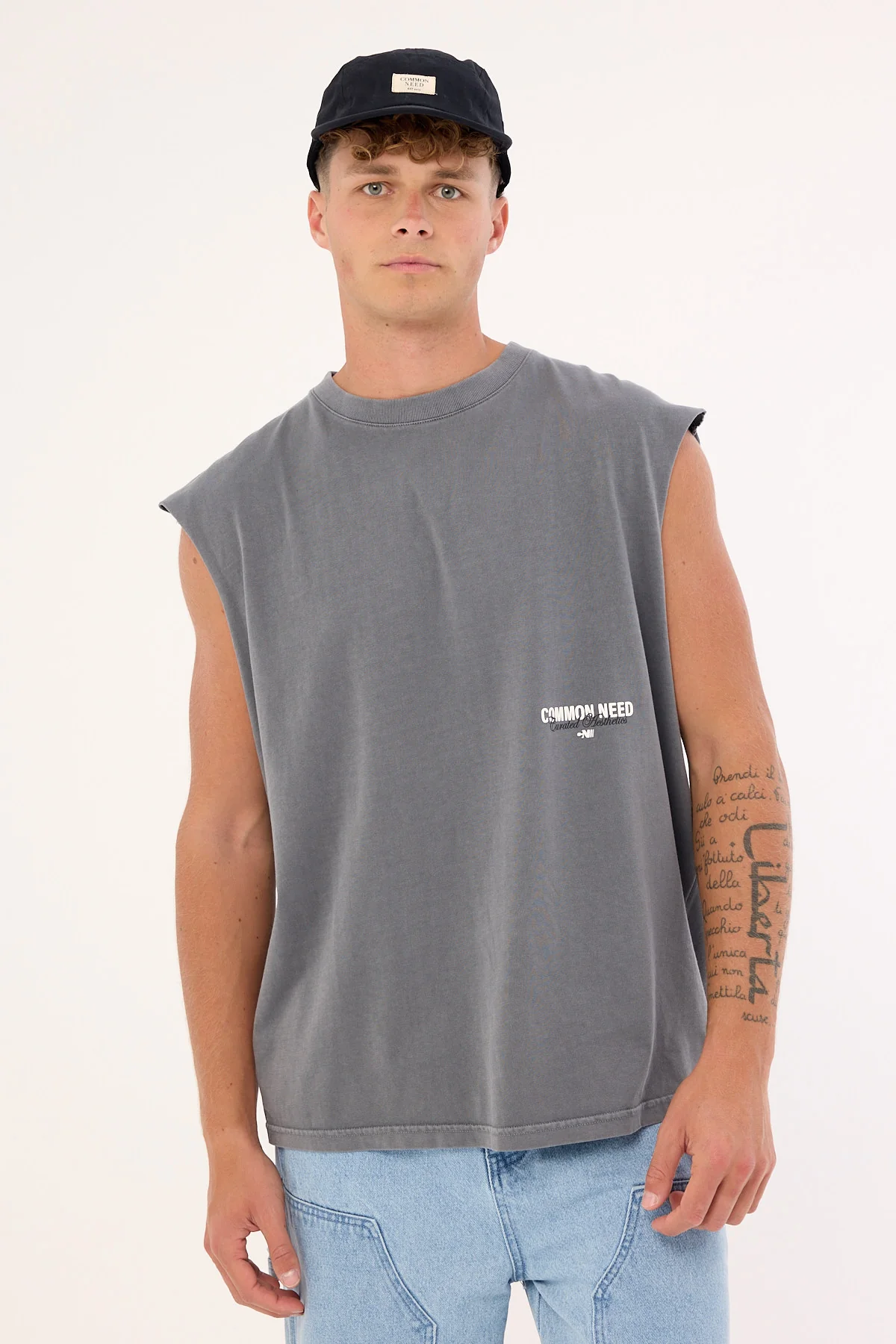 Common Need Toned Muscle Tank Acid Grey - Image 3