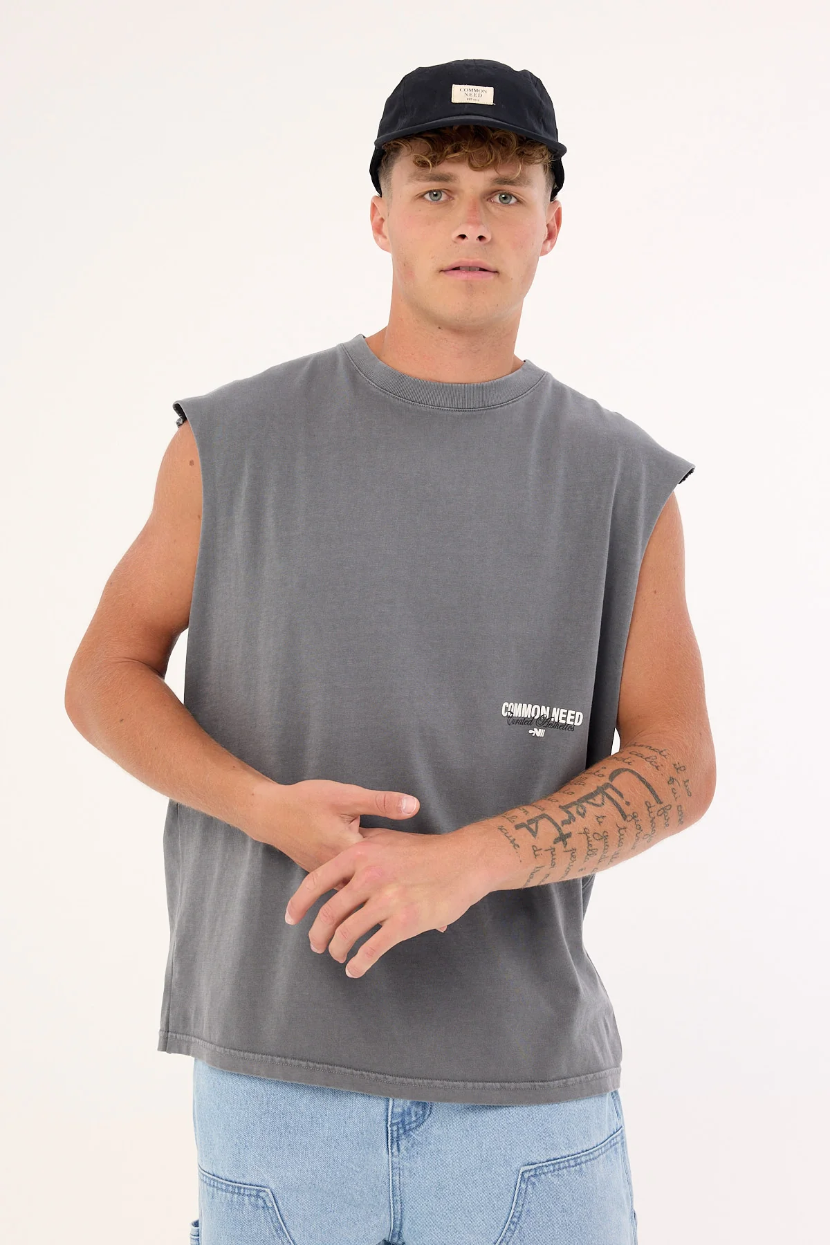 Common Need Toned Muscle Tank Acid Grey - Image 4