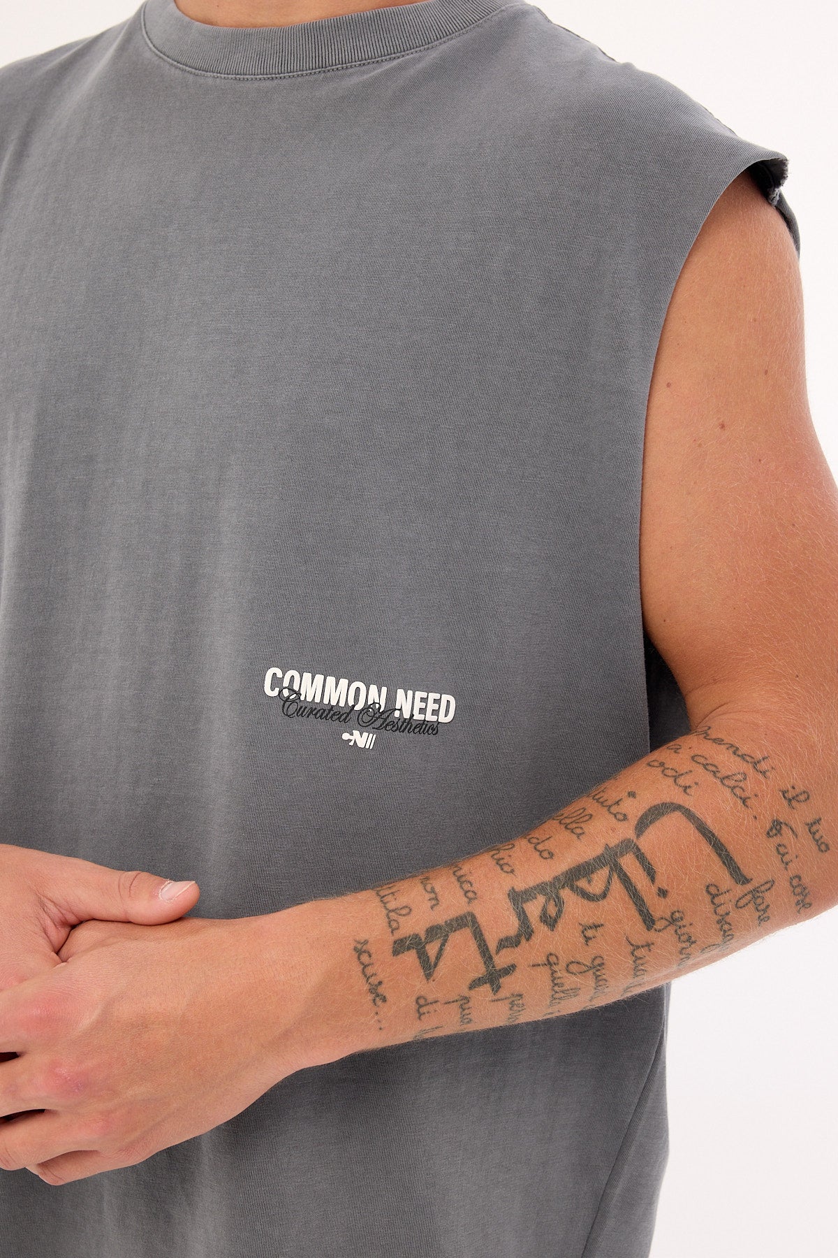 Common Need Toned Muscle Tank Acid Grey - Image 5