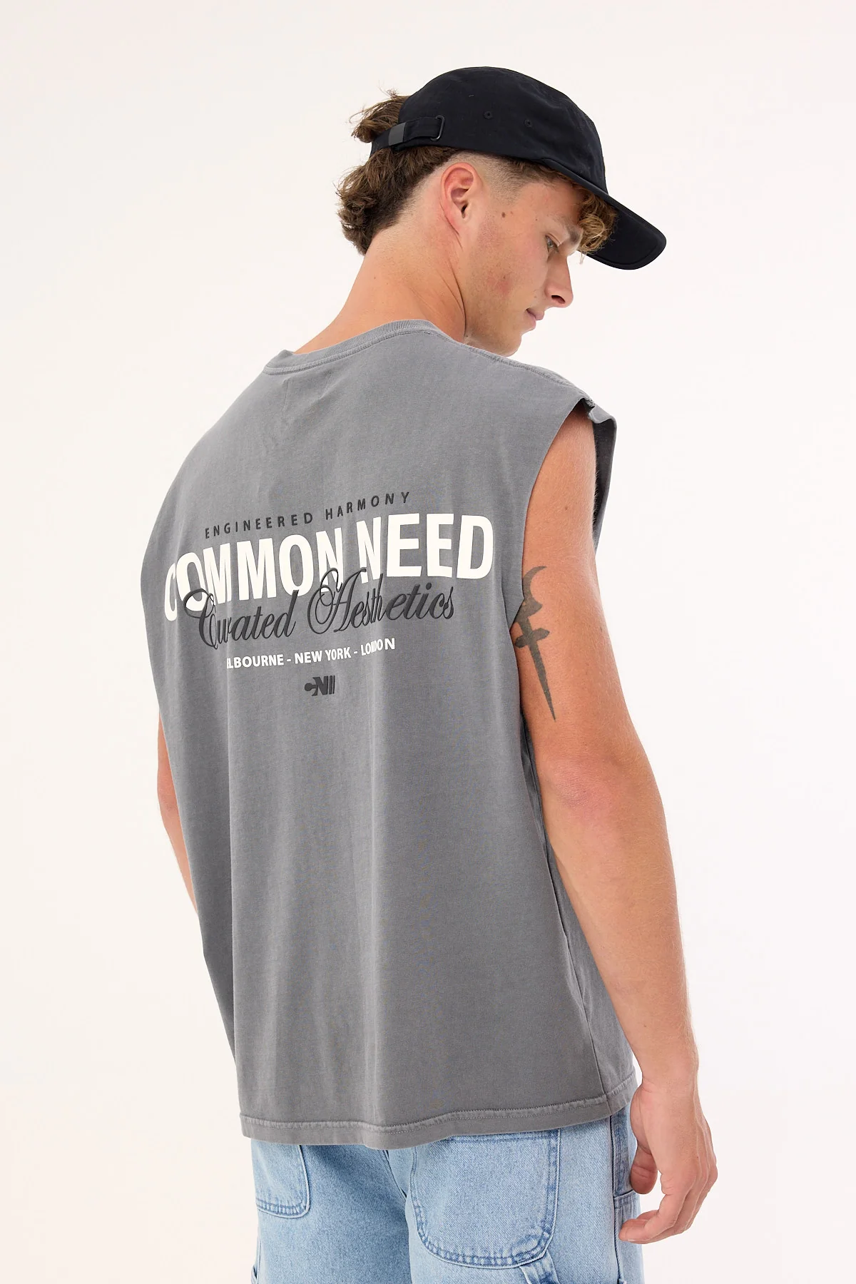 Common Need Toned Muscle Tank Acid Grey - Image 7