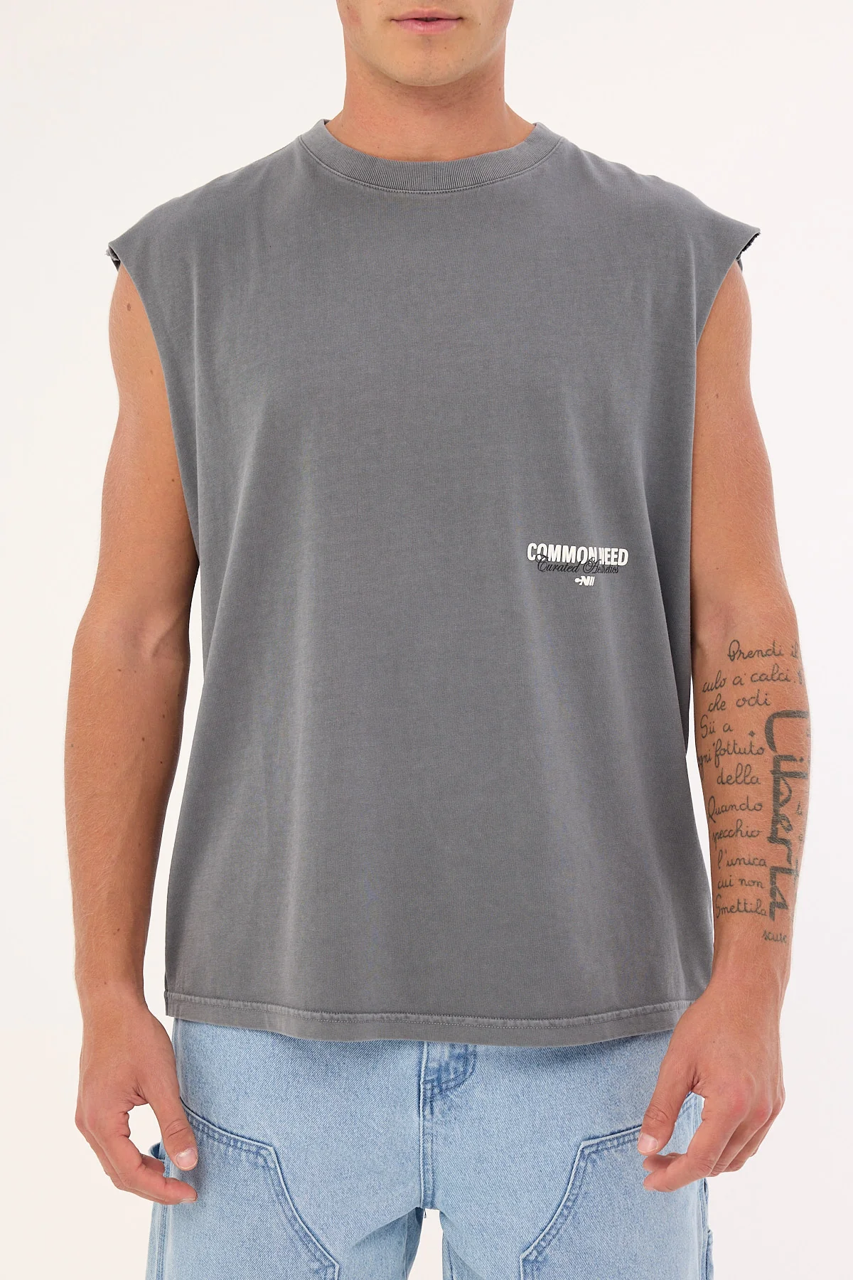 Common Need Toned Muscle Tank Acid Grey - Image 8