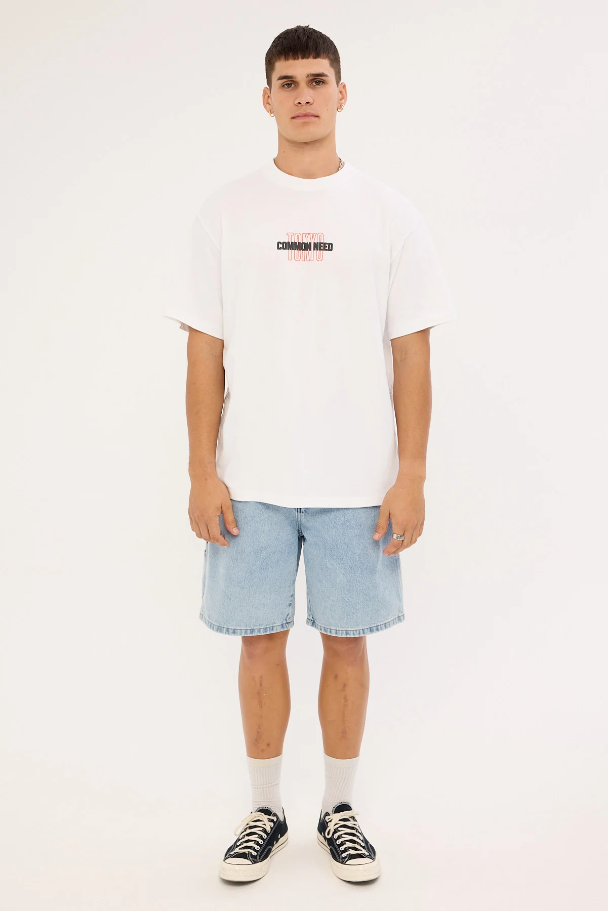 Common Need Toshi Heavyweight Boxy Tee White - Image 2