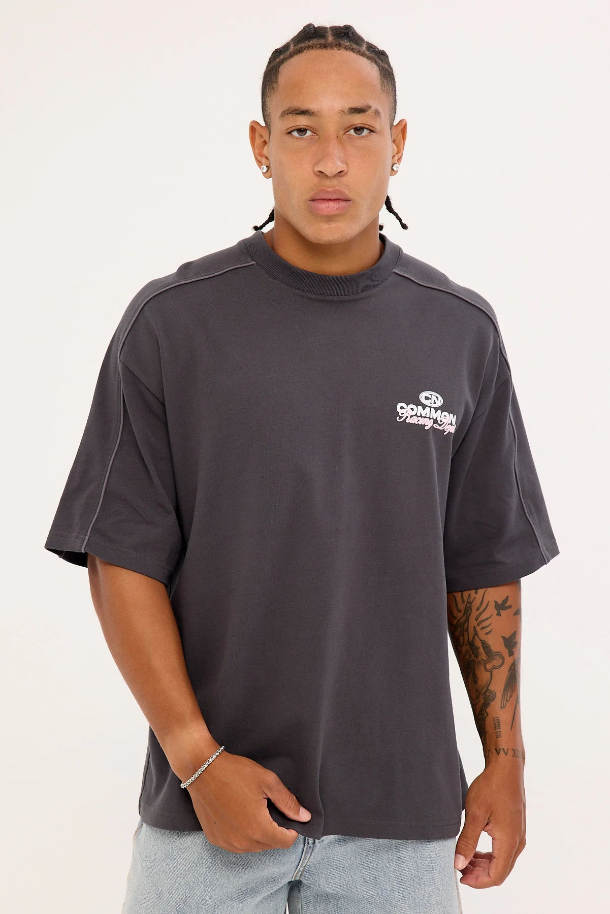 Common Need Trackside Heavyweight Easy Tee Off Black - Image 3