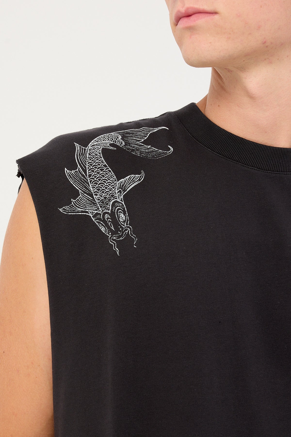 Common Need Tsukiyo Muscle Tank Washed Black - Image 4