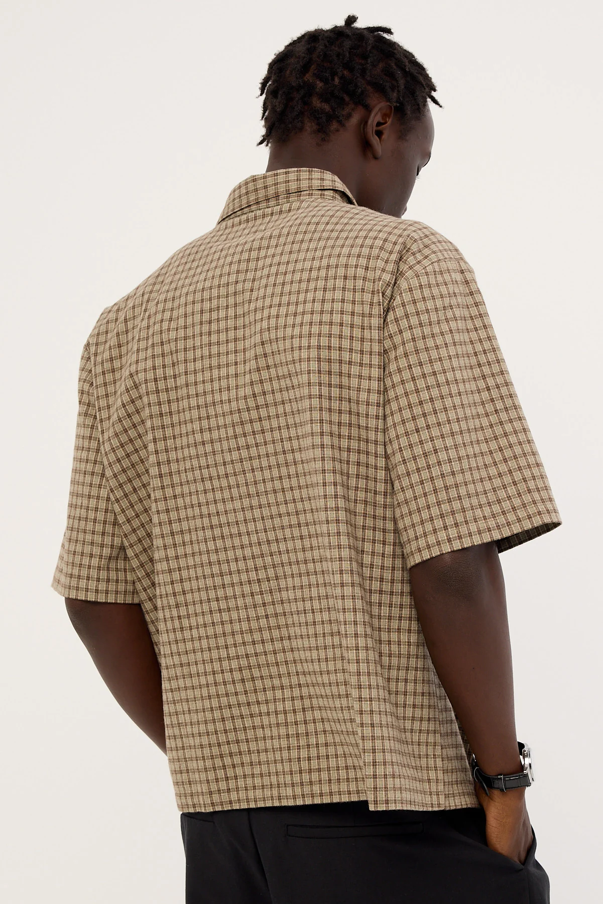 Common Need Valor Standard Boxy Cropped Shirt Sage - Image 4