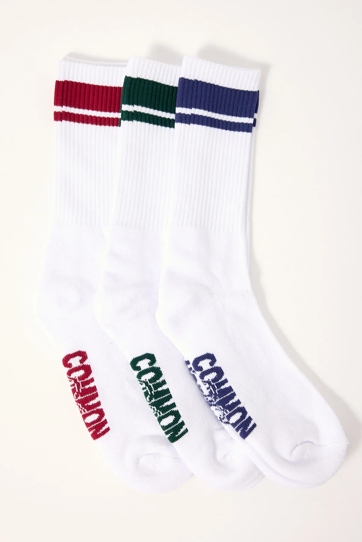 Common Need Vapor Sock 3 Pack Burgundy/Navy/Green