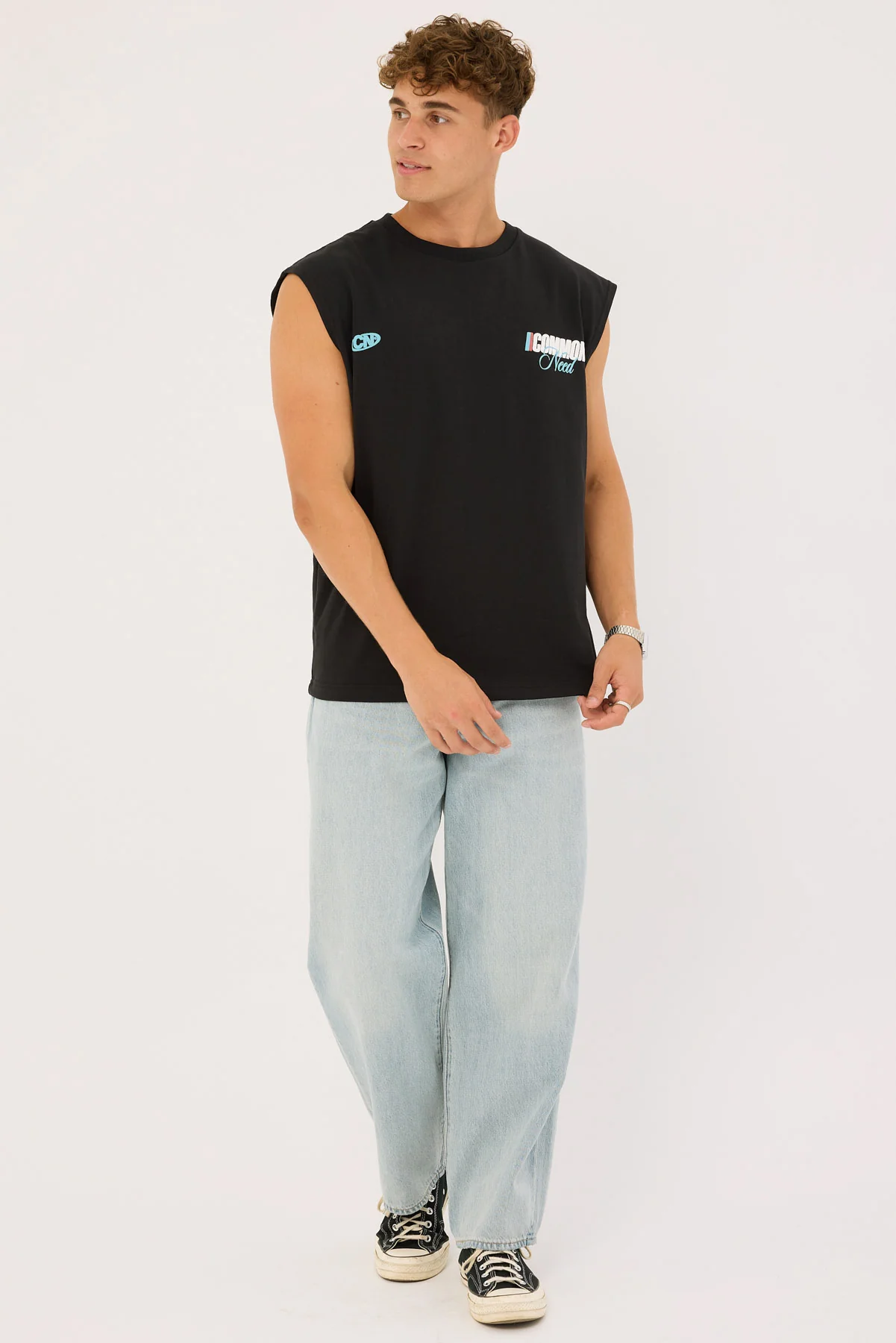 Common Need Vector Muscle Tank Black - Image 2