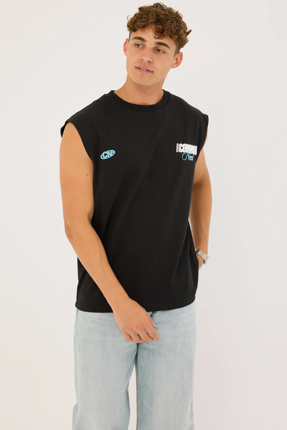Common Need Vector Muscle Tank Black - Image 3